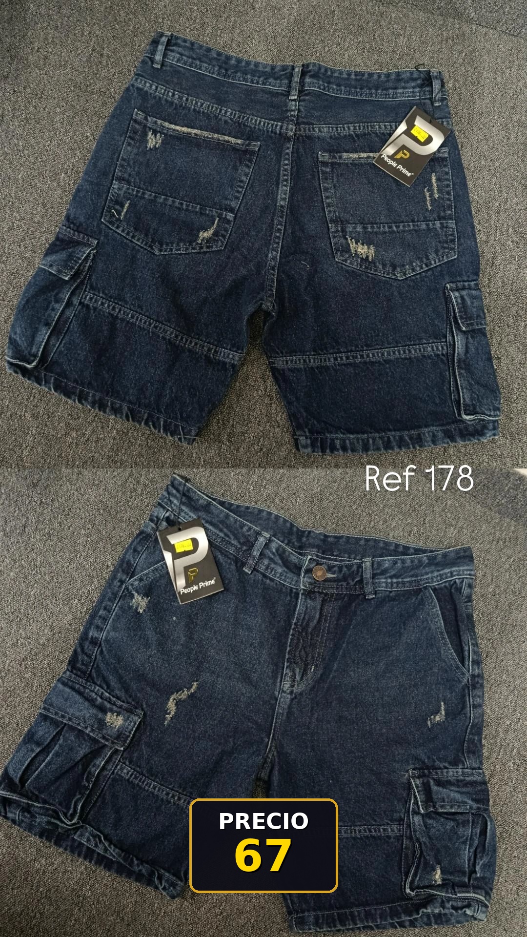 Bermuda cargo denim