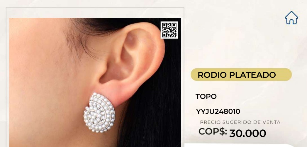 Aretes de Rodio Plateado