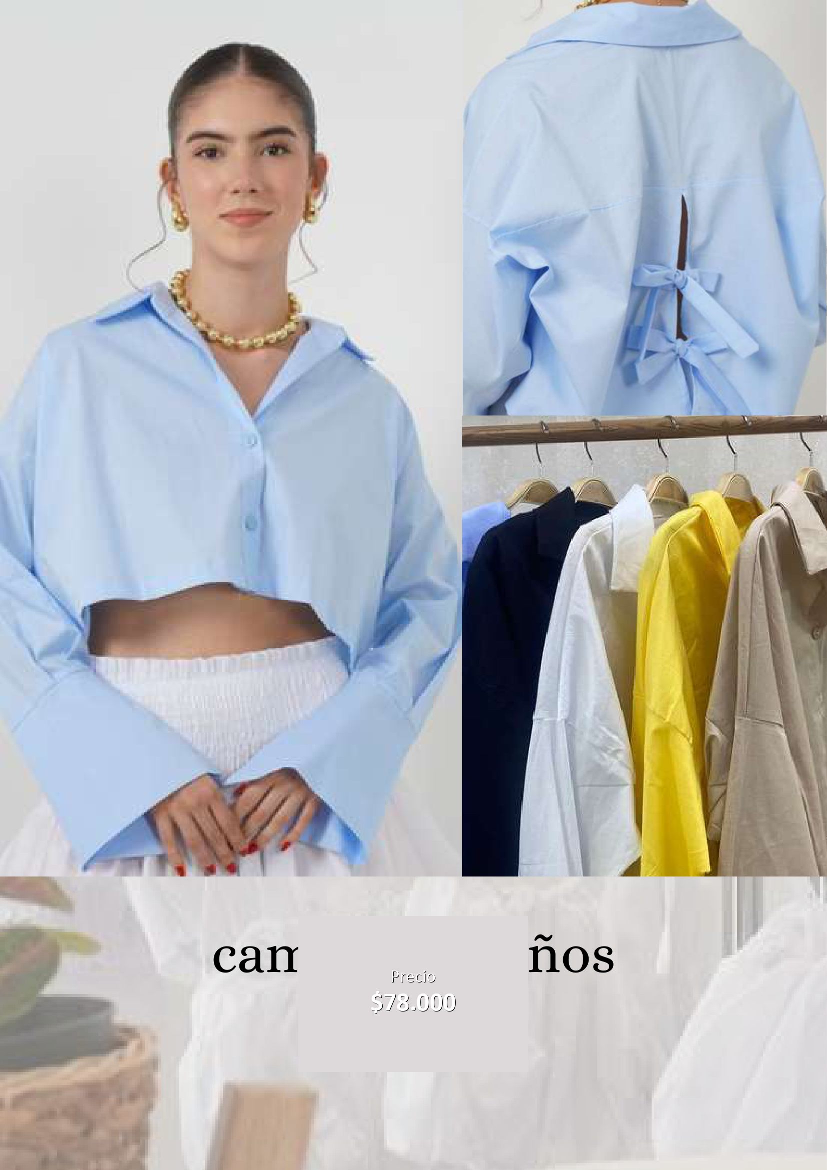 Camisa Cropped Mujer