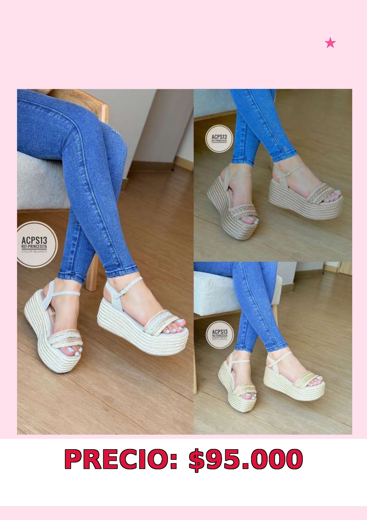 Sandalias plataforma beige