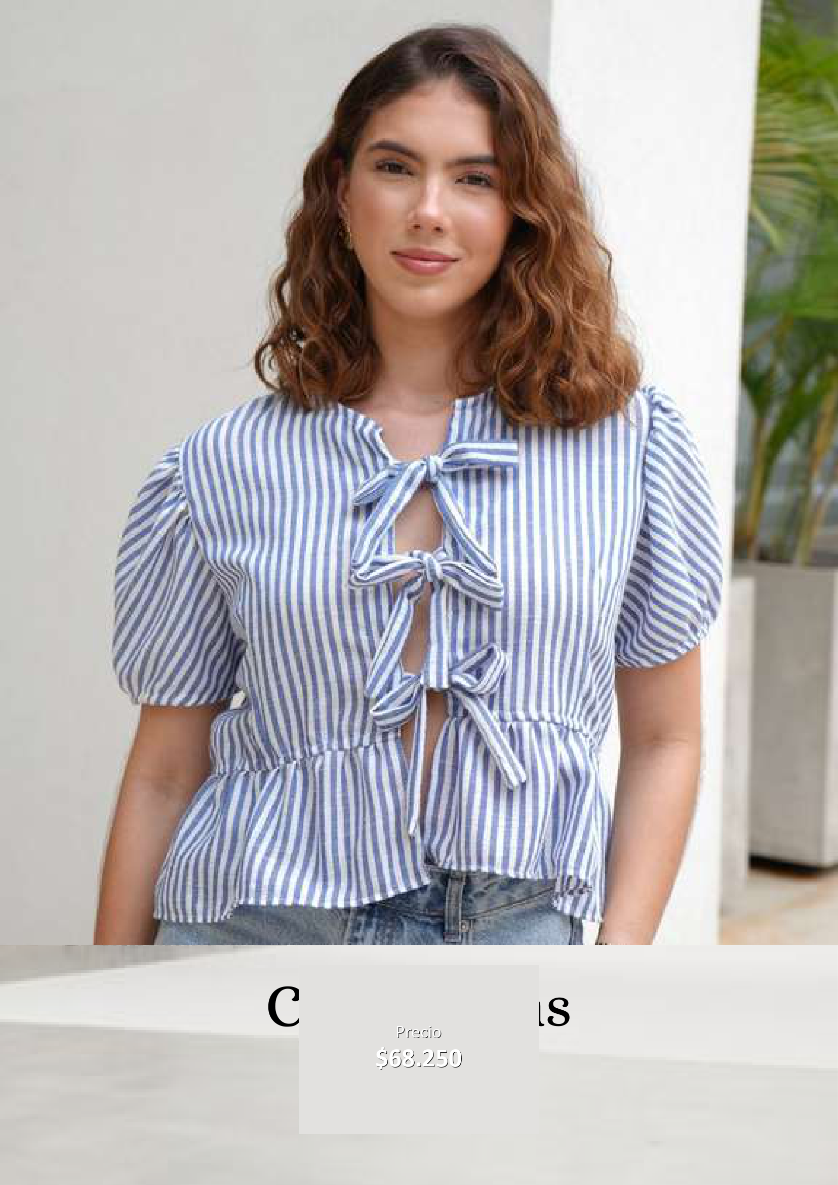 Blusa a Rayas con Lazos