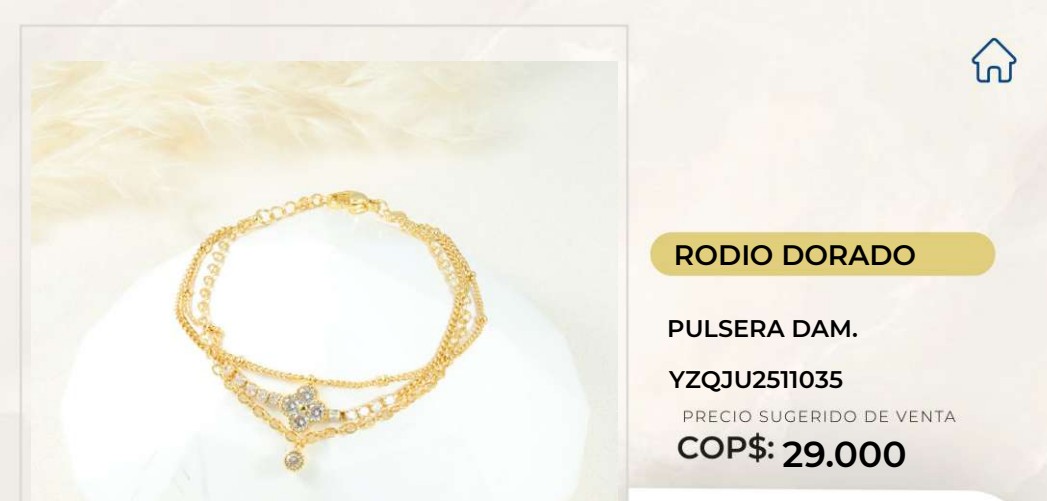 Pulsera de Rodio Dorado
