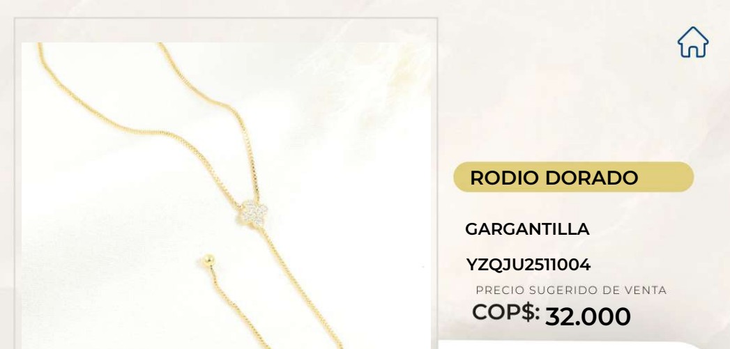 Gargantilla Rodio Dorado