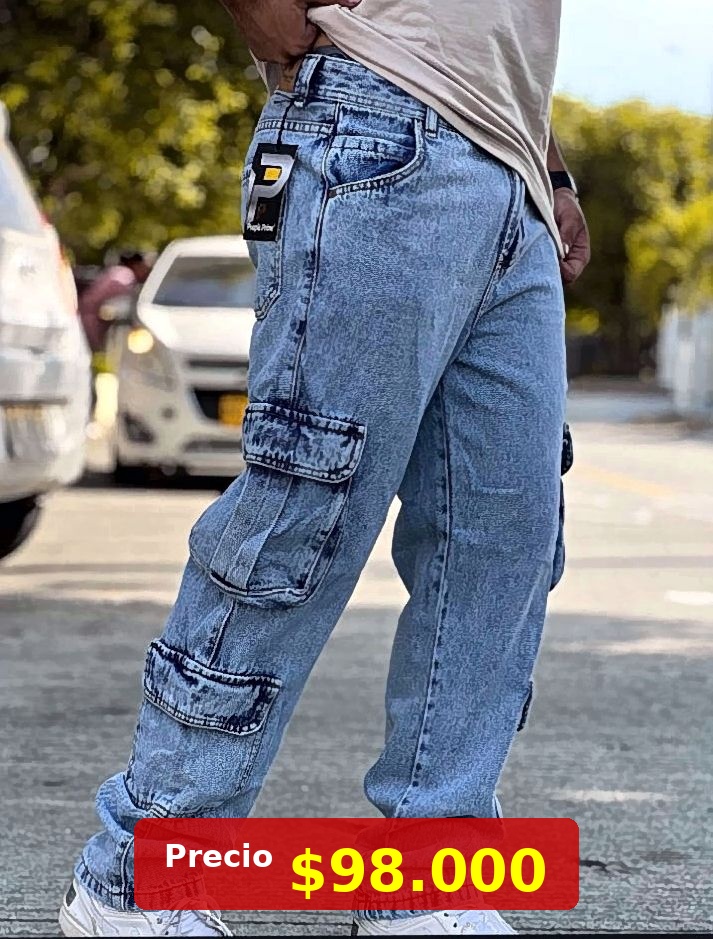 Jeans Cargo Hombre