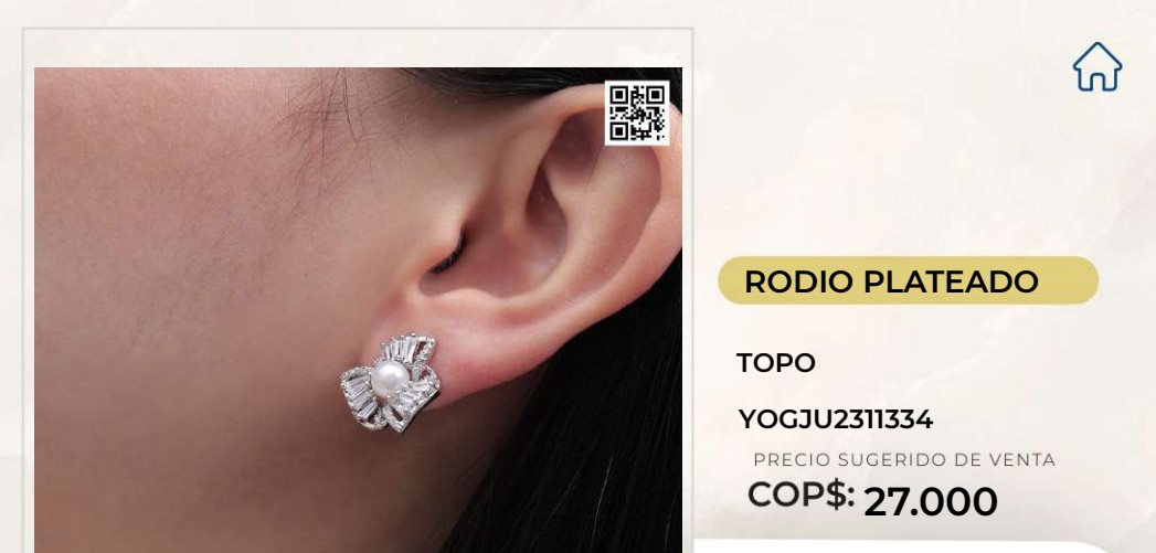 Tope de Rodio Plateado