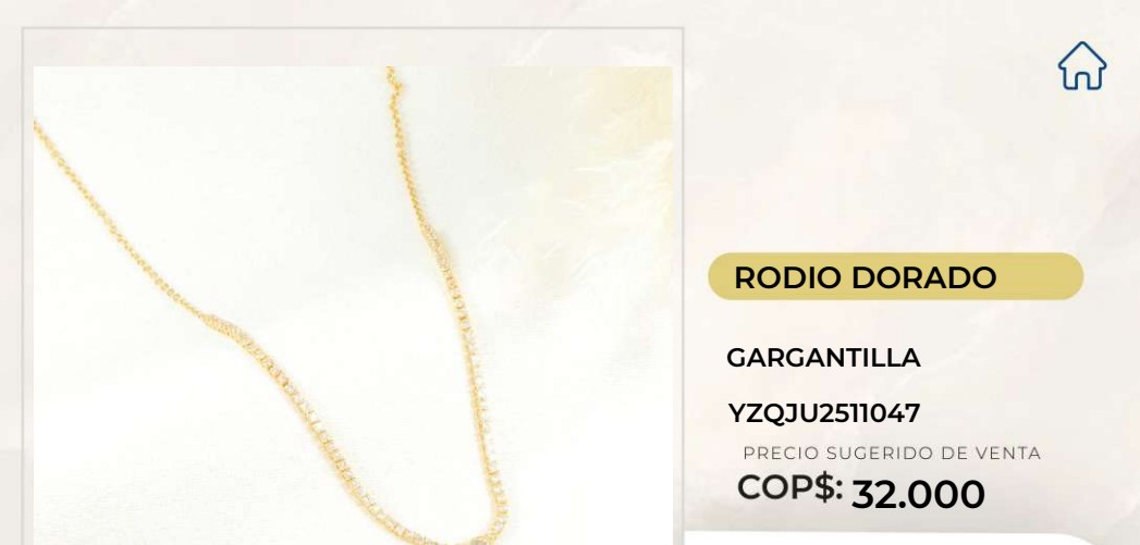 Collar Rodio Dorado