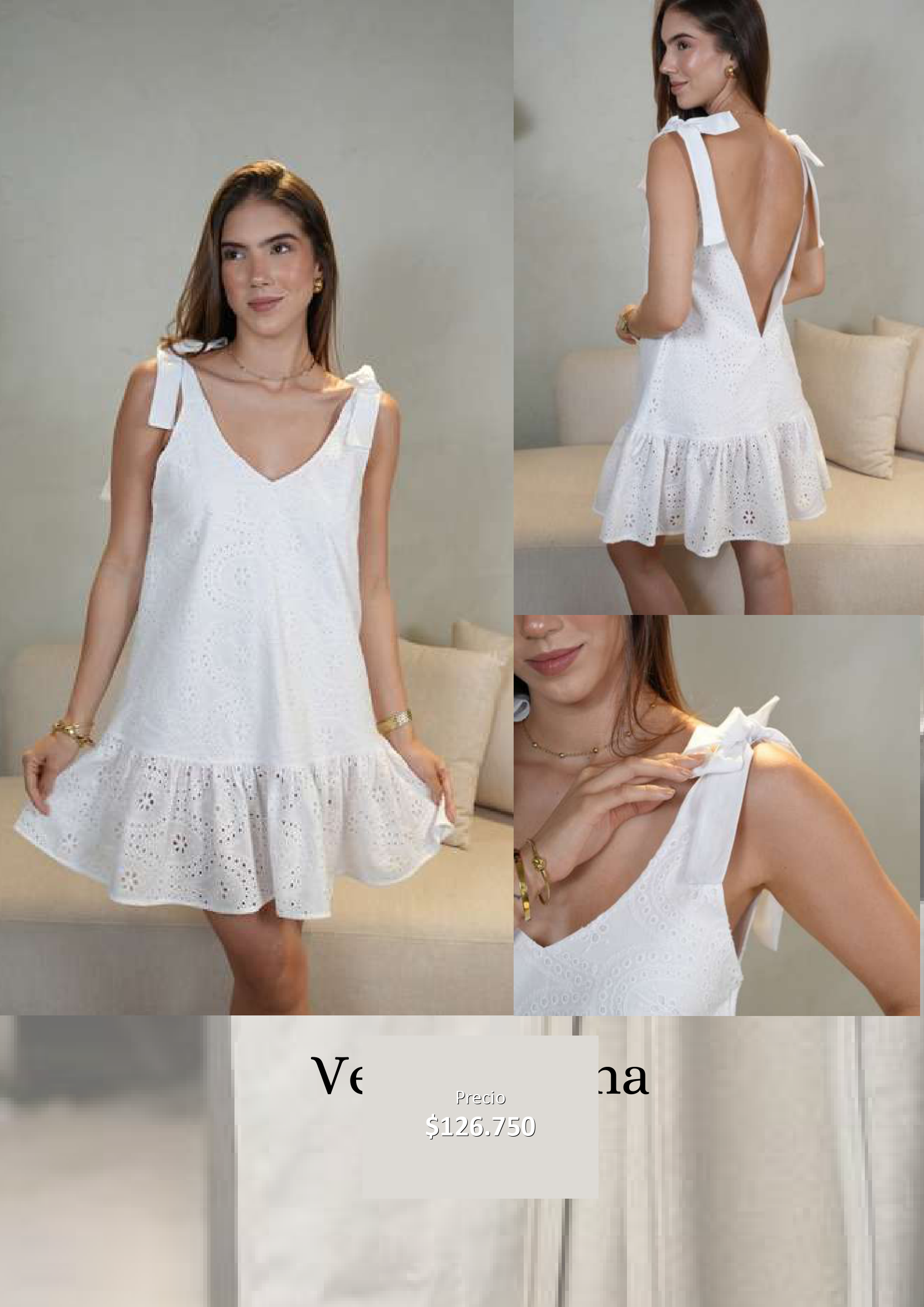 Vestido corto blanco