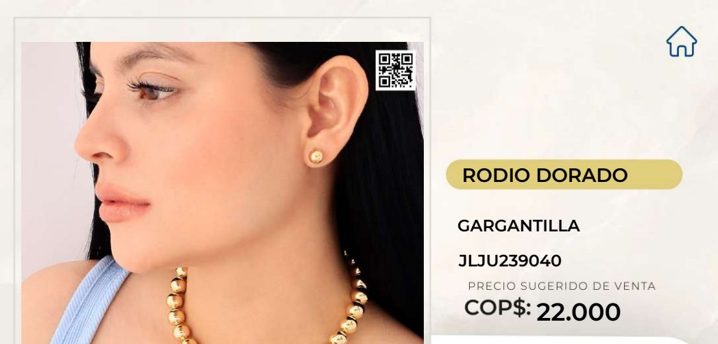 Gargantilla Rodio Dorado