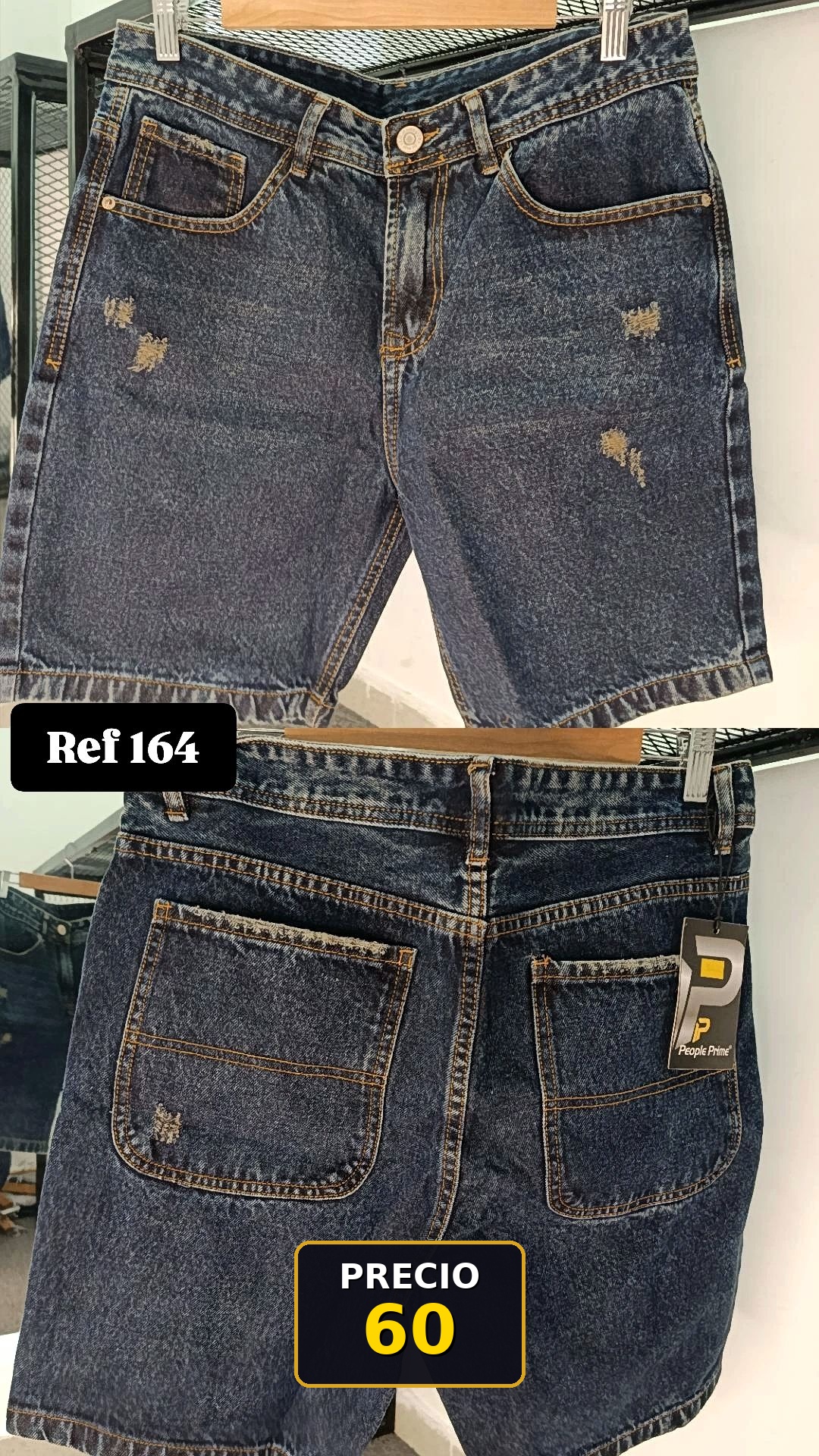 Shorts de mezclilla desgastados