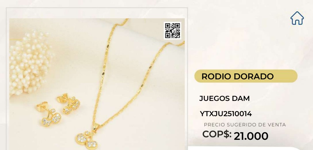 Juegos de rodio dorado