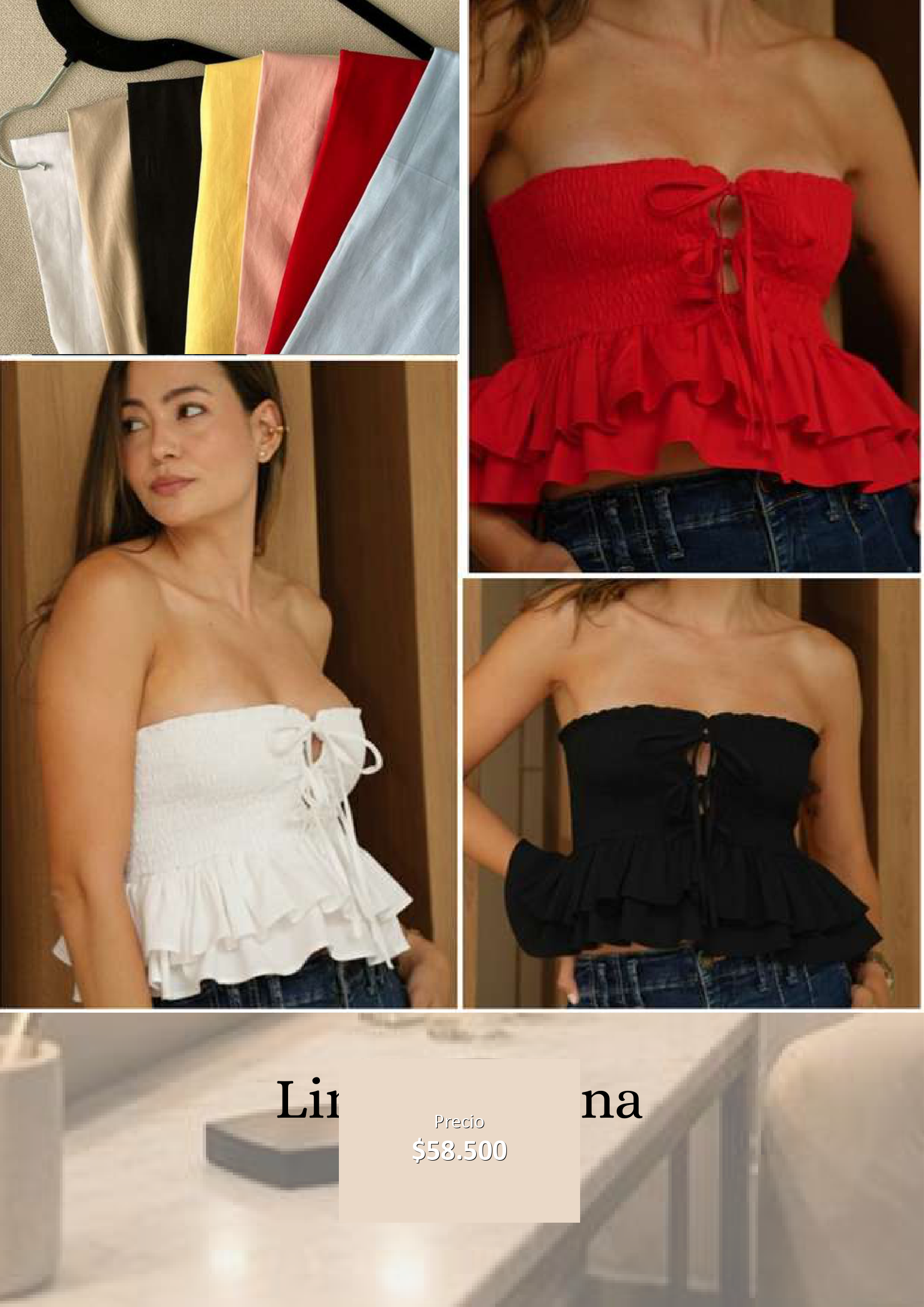 Top Bandeau Volantes
