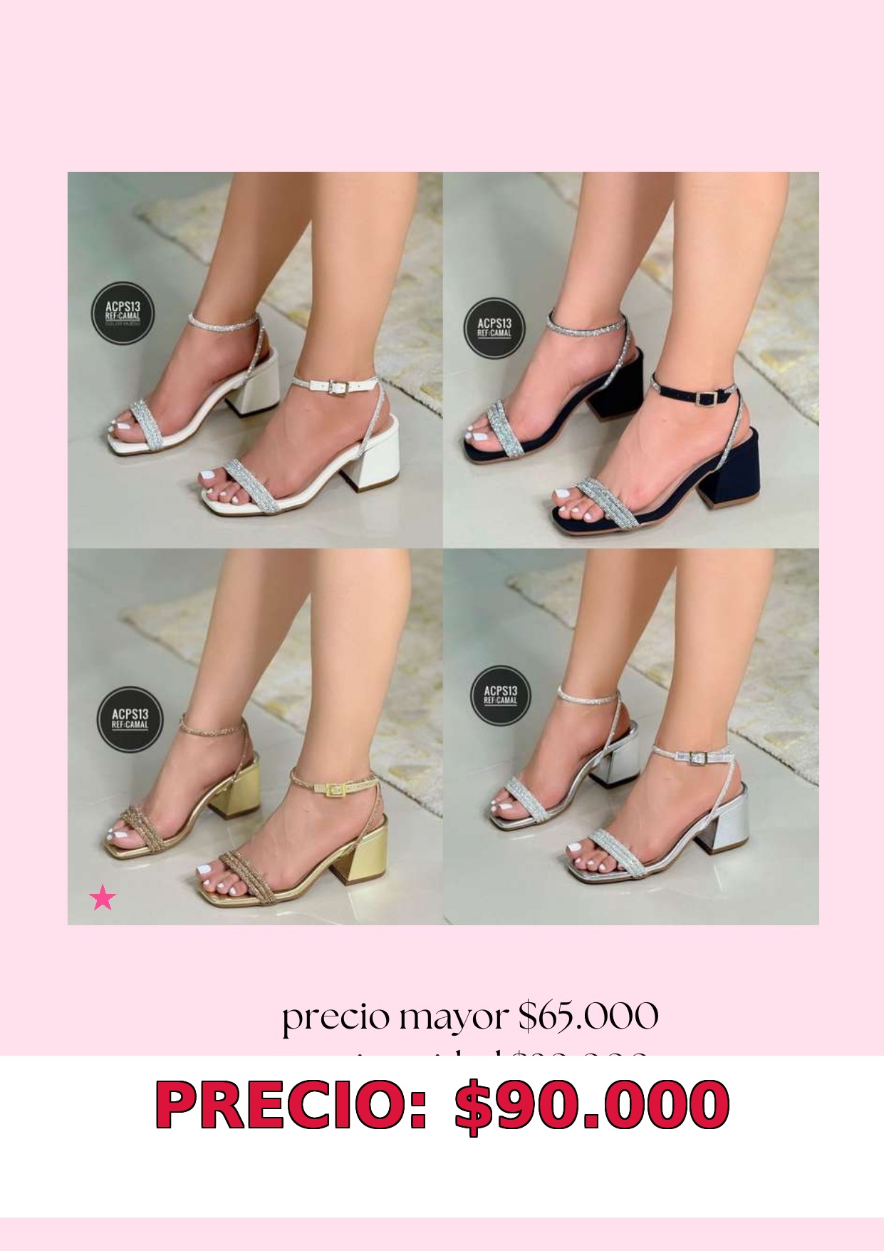 Sandalias Elegantes de Tacón Medio