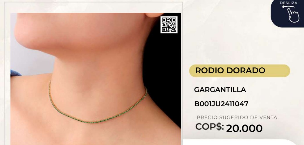 Gargantilla Rodio Dorado
