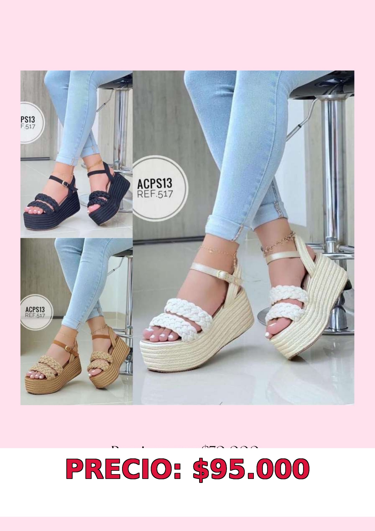 Sandalias Plataforma Trenzadas