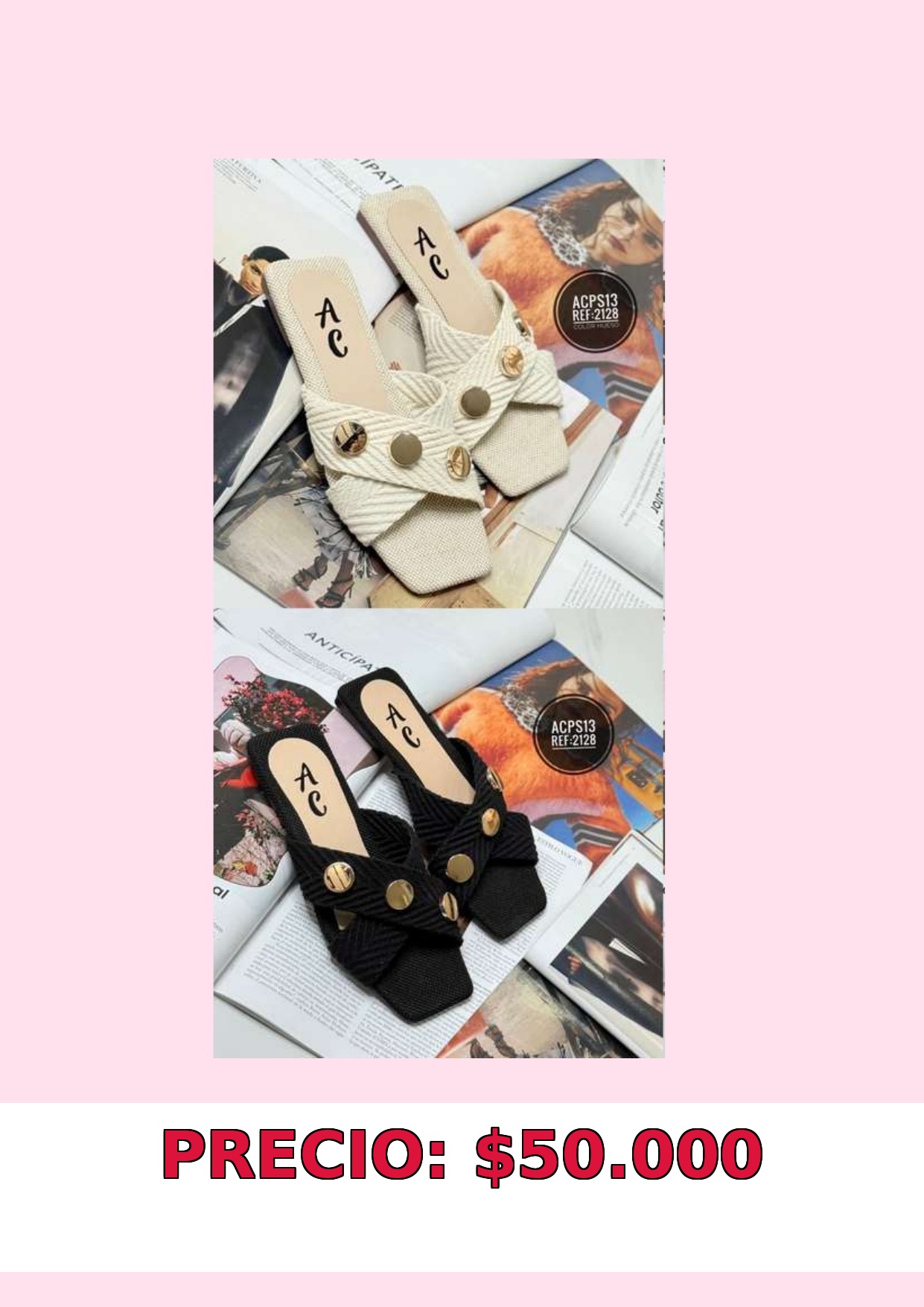 Sandalias elegantes con botón dorado
