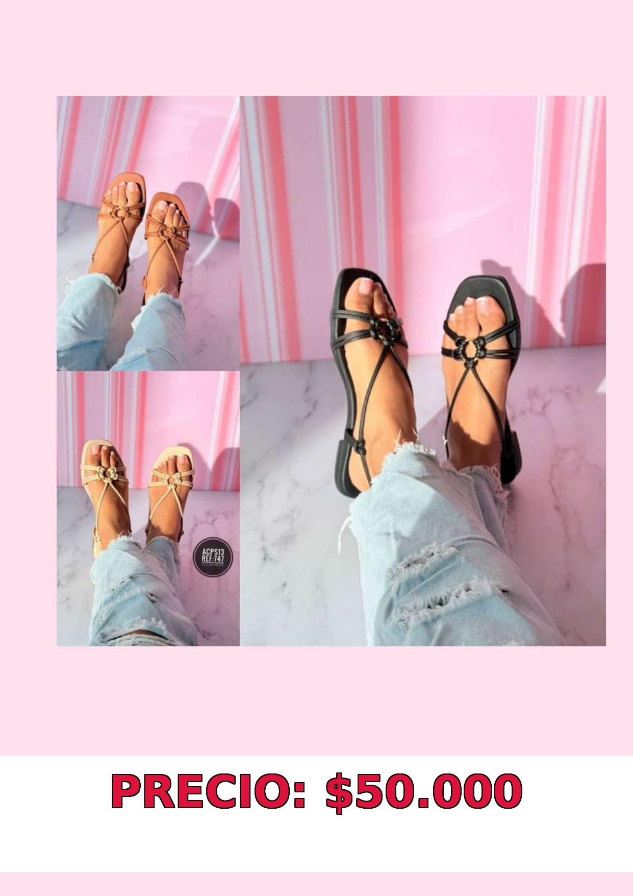 Sandalias planas de moda
