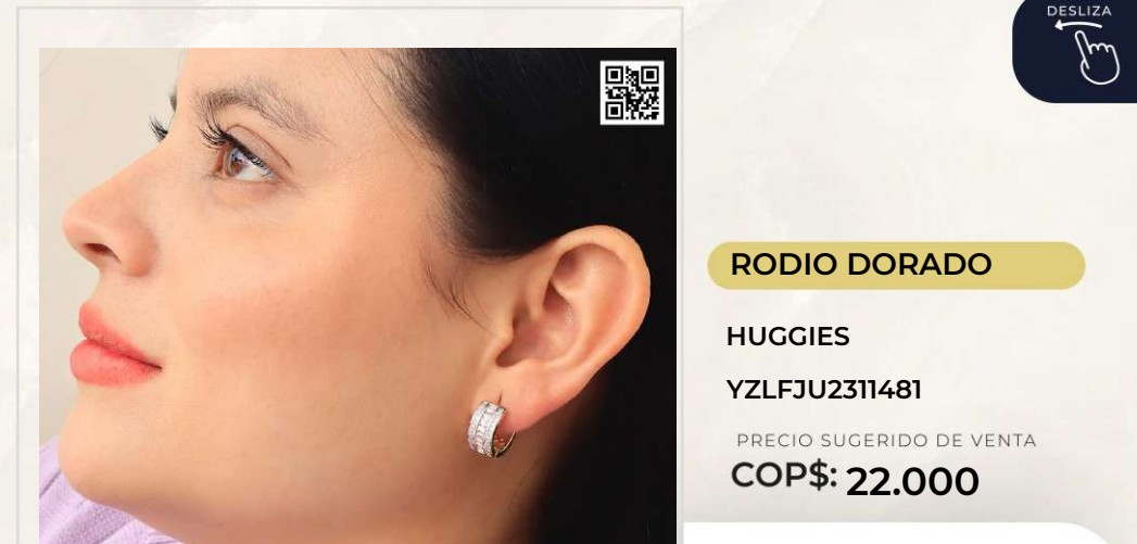 Aretes Rodio Dorado