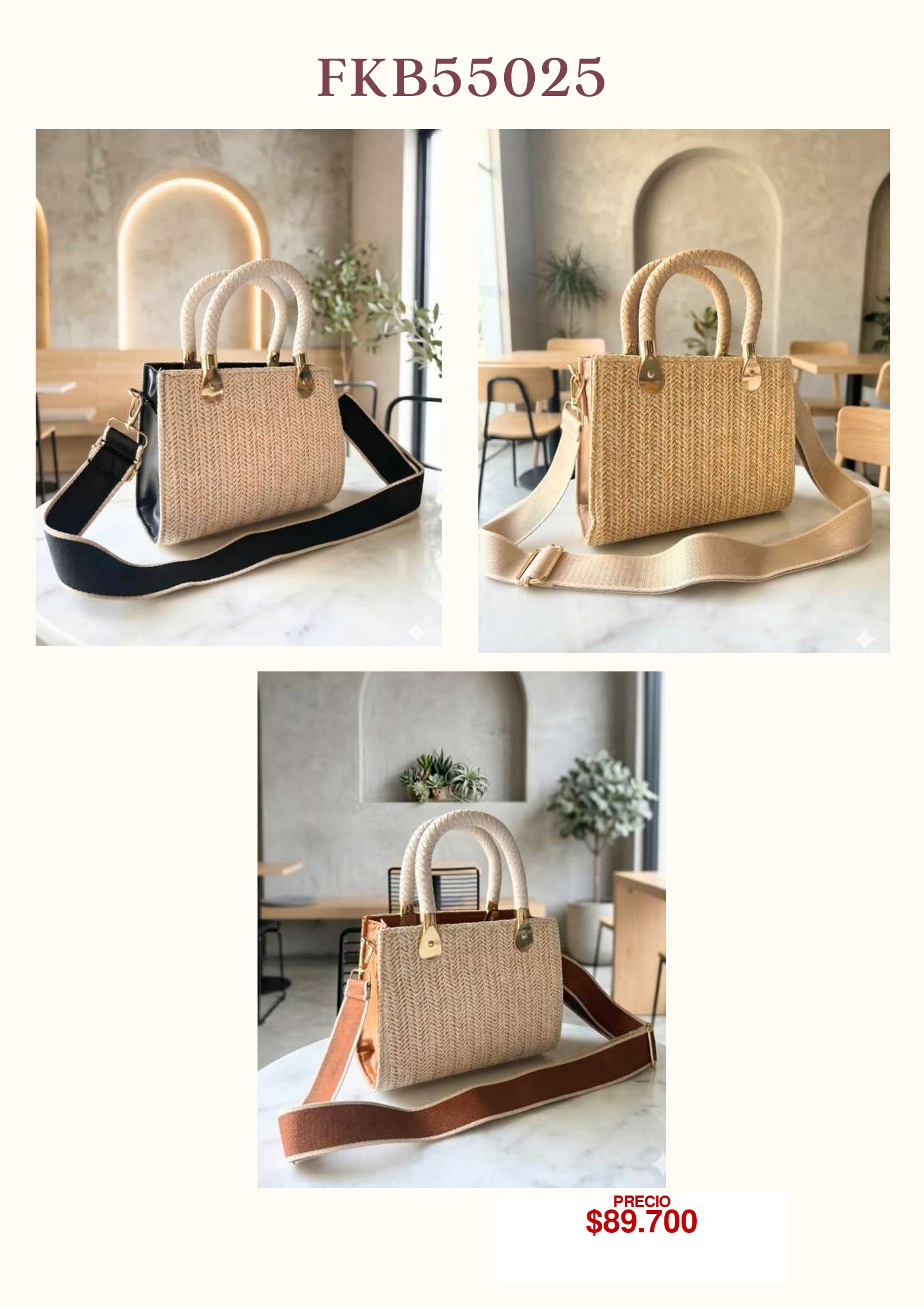 Bolso de mano tejido elegante