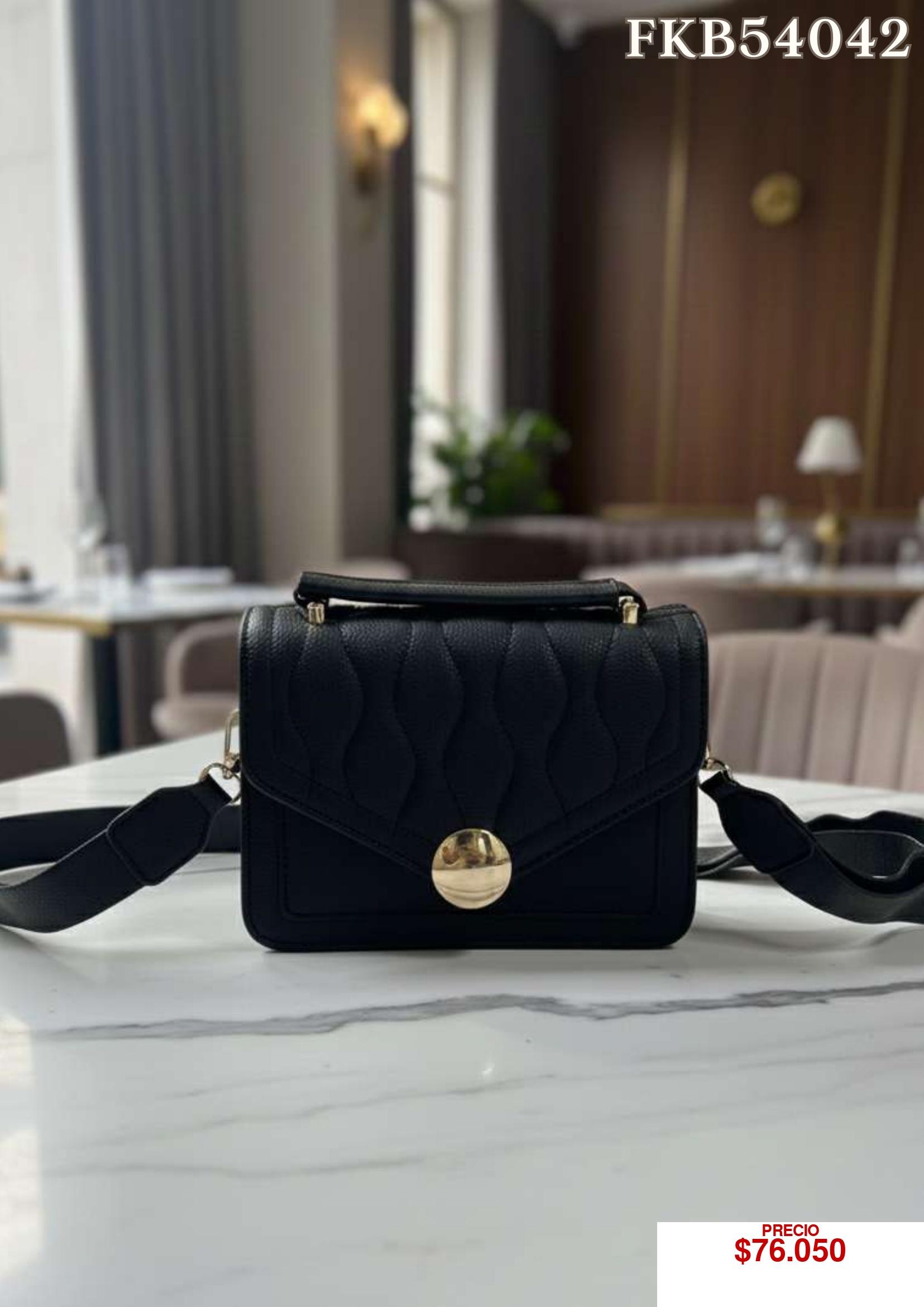 Bolso cruzado negro elegante