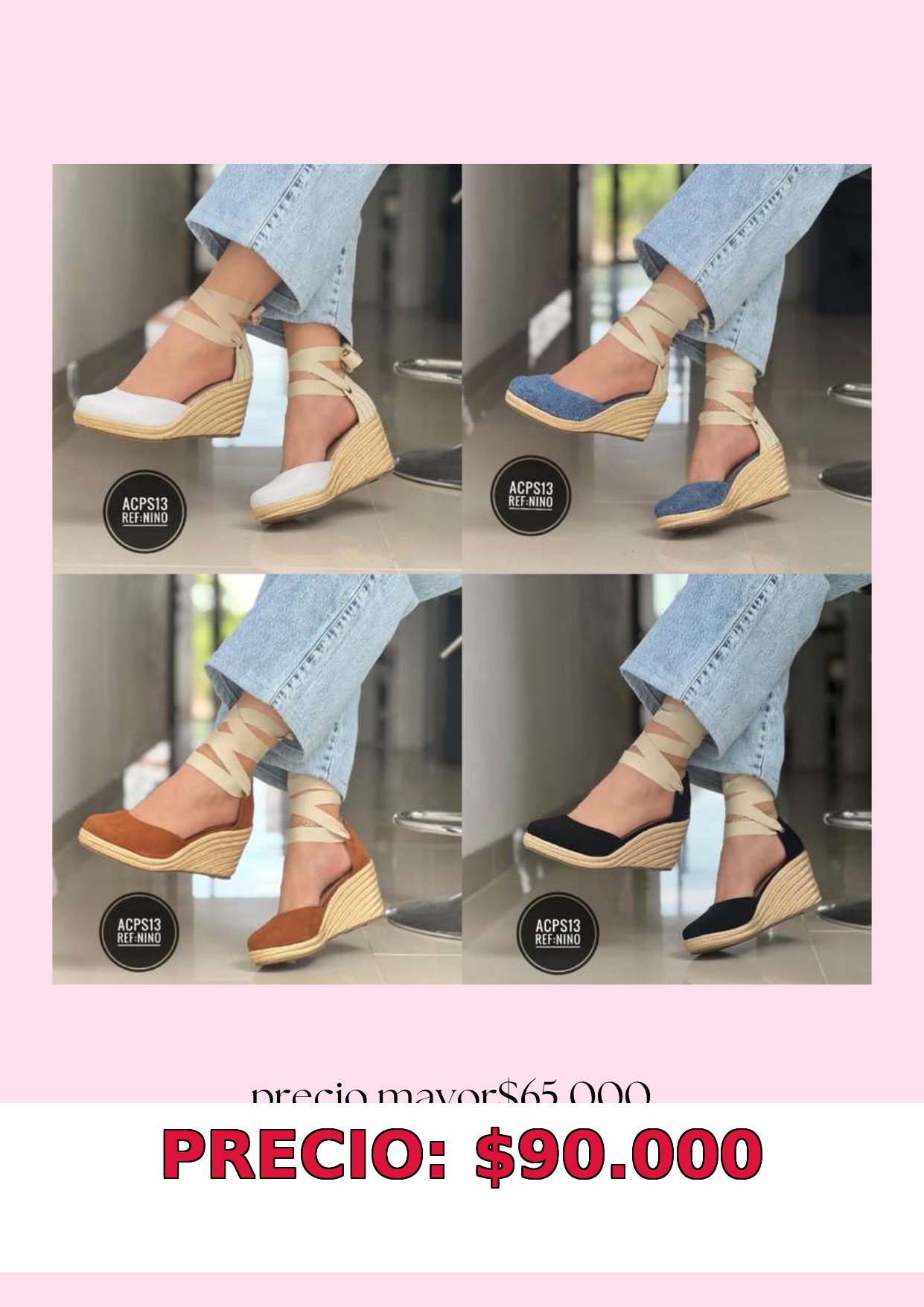 Sandalias de cuña para mujer