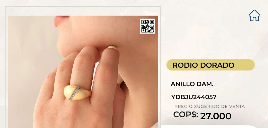 Anillo Rodio Dorado