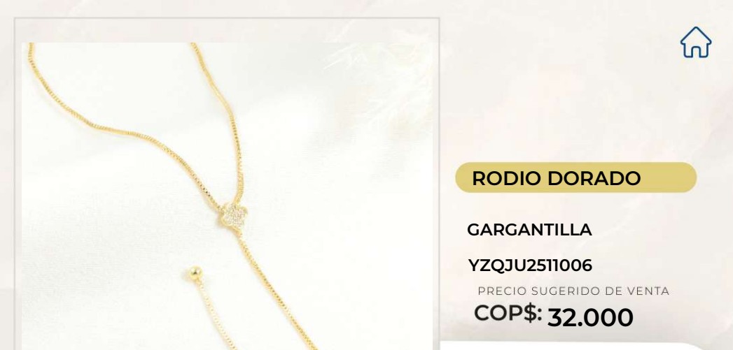 Gargantilla Rodio Dorado