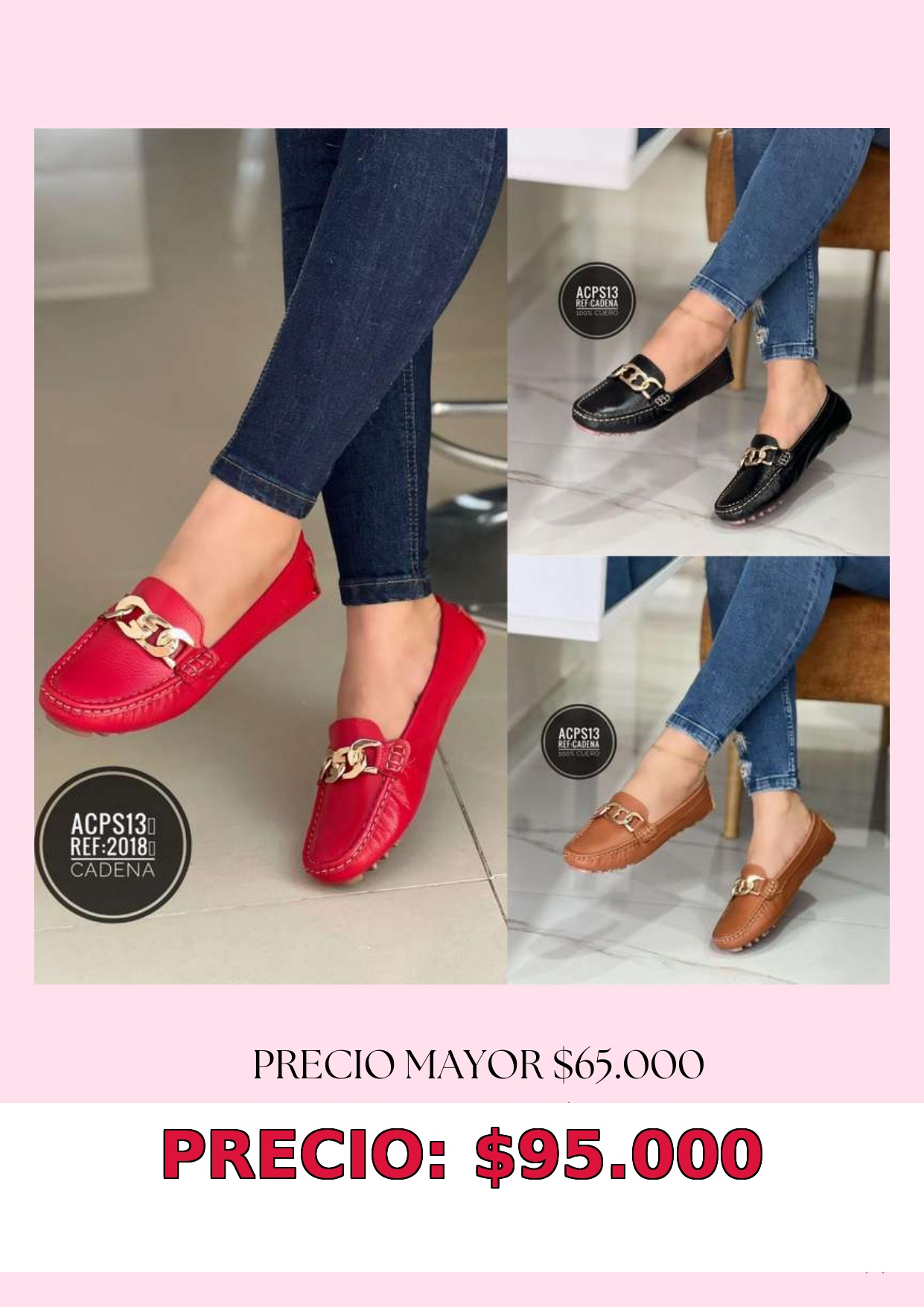 Mocasines de Cadena para Mujer