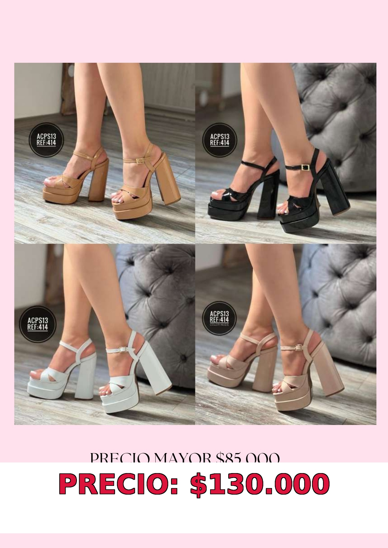 Sandalias Tacón Alto Mujer
