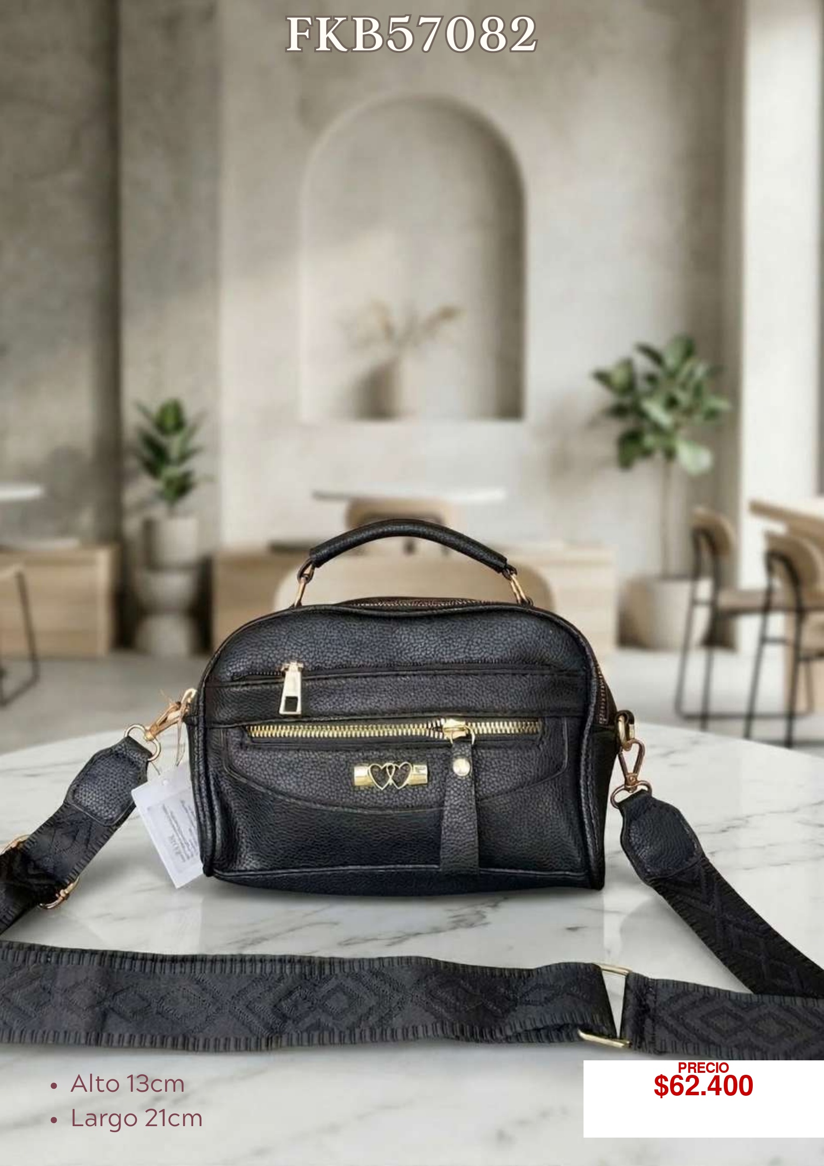 Bolso cruzado negro