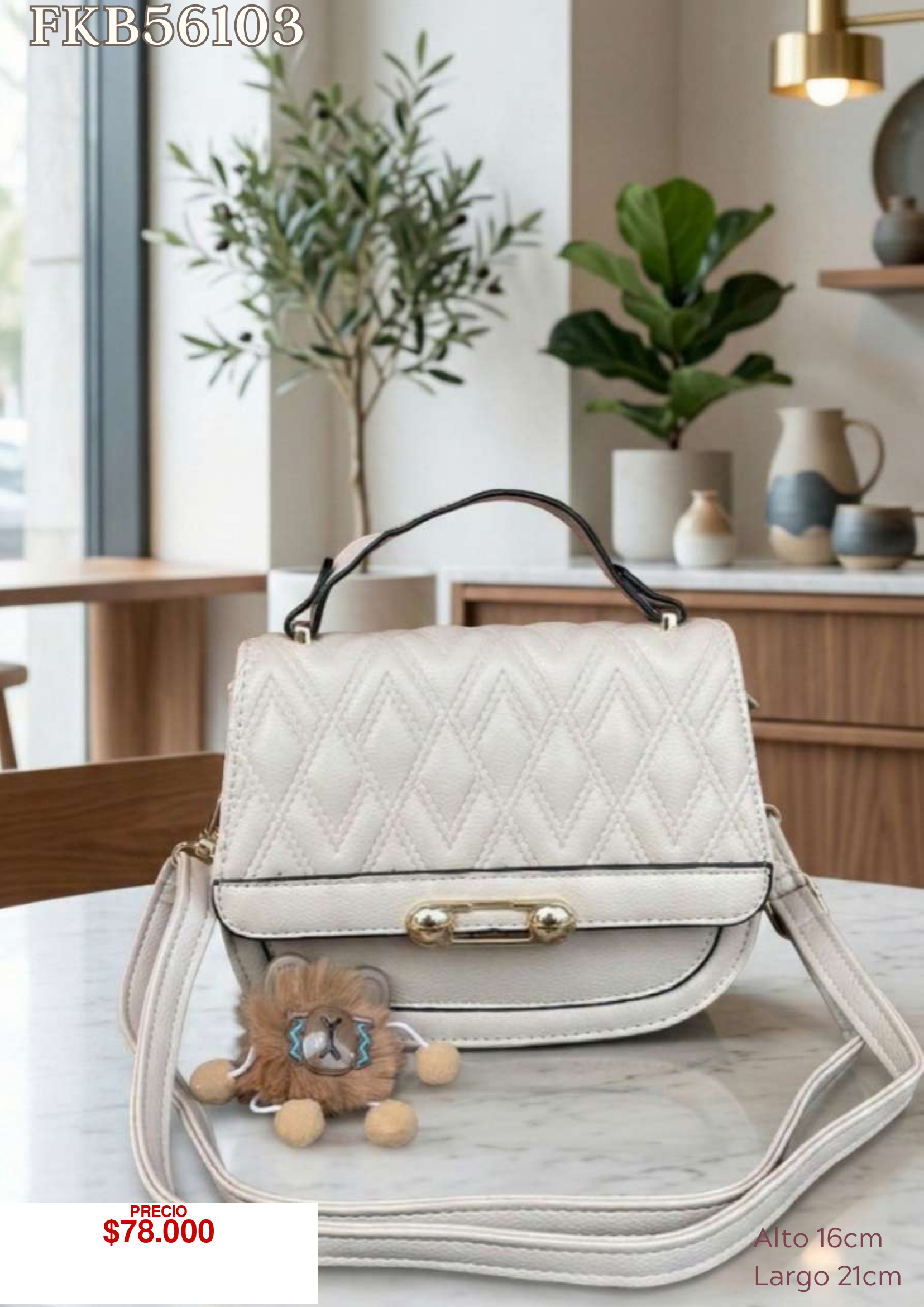 Bolso de Mano Elegante Blanco