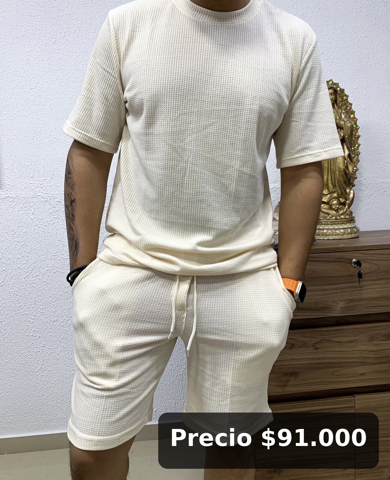 Conjunto de ropa casual beige