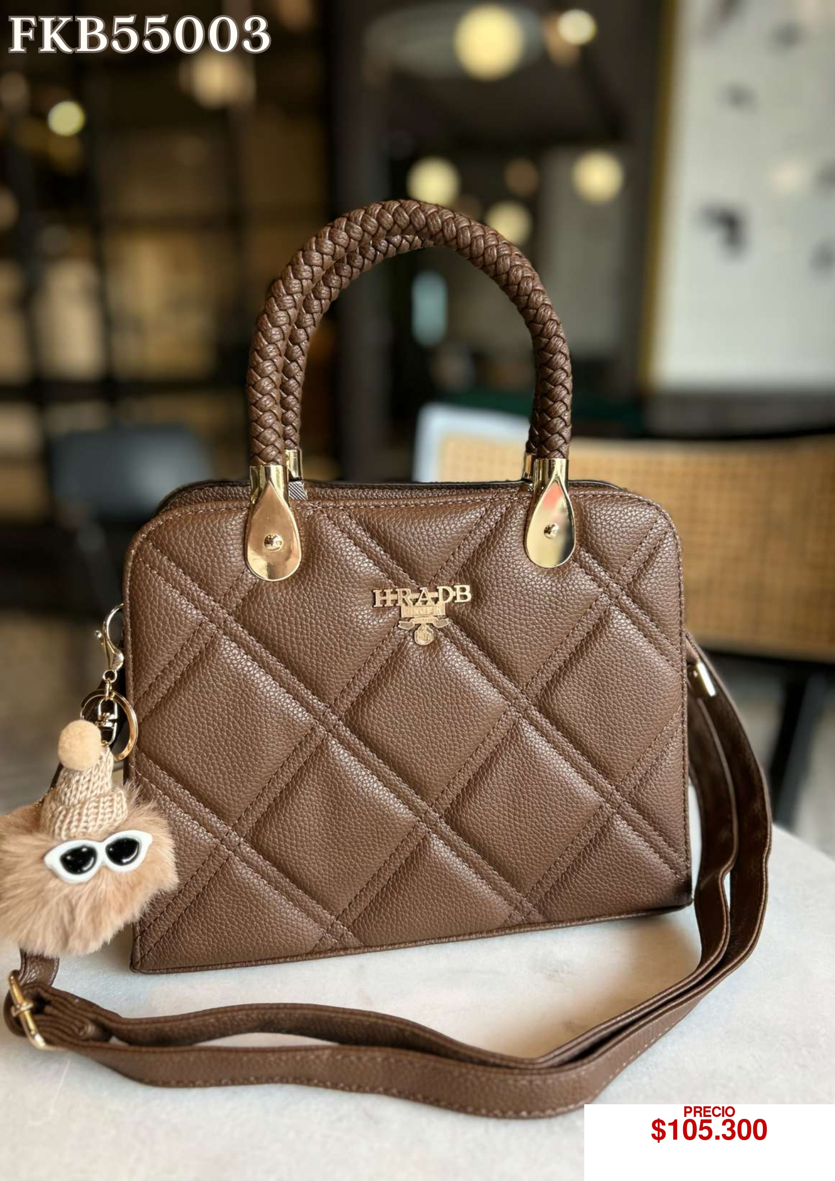 Bolso de mano marrón elegante