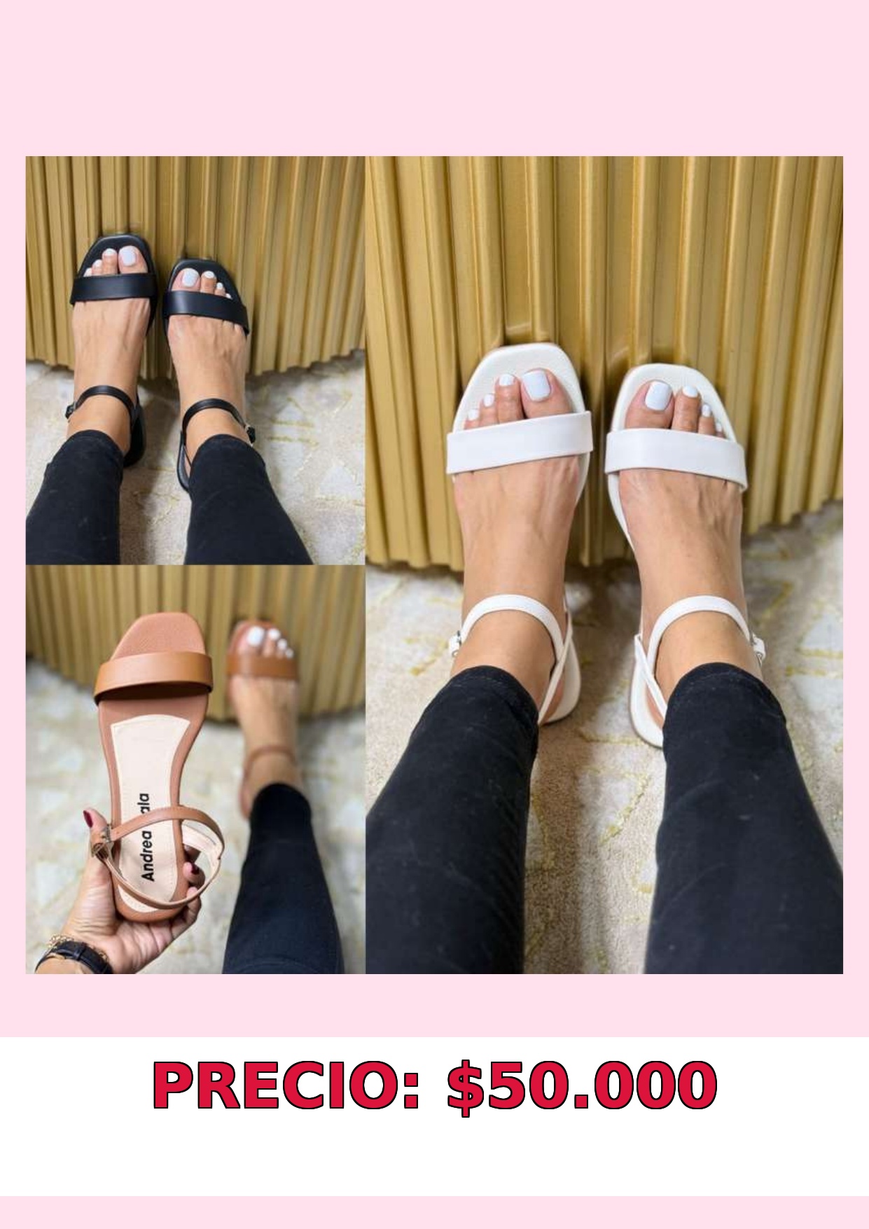 Sandalias planas de mujer