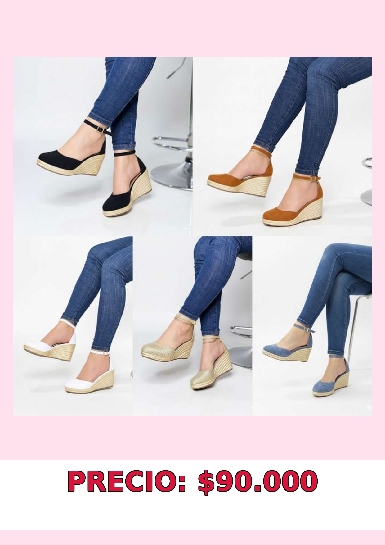 Sandalias de cuña para mujer