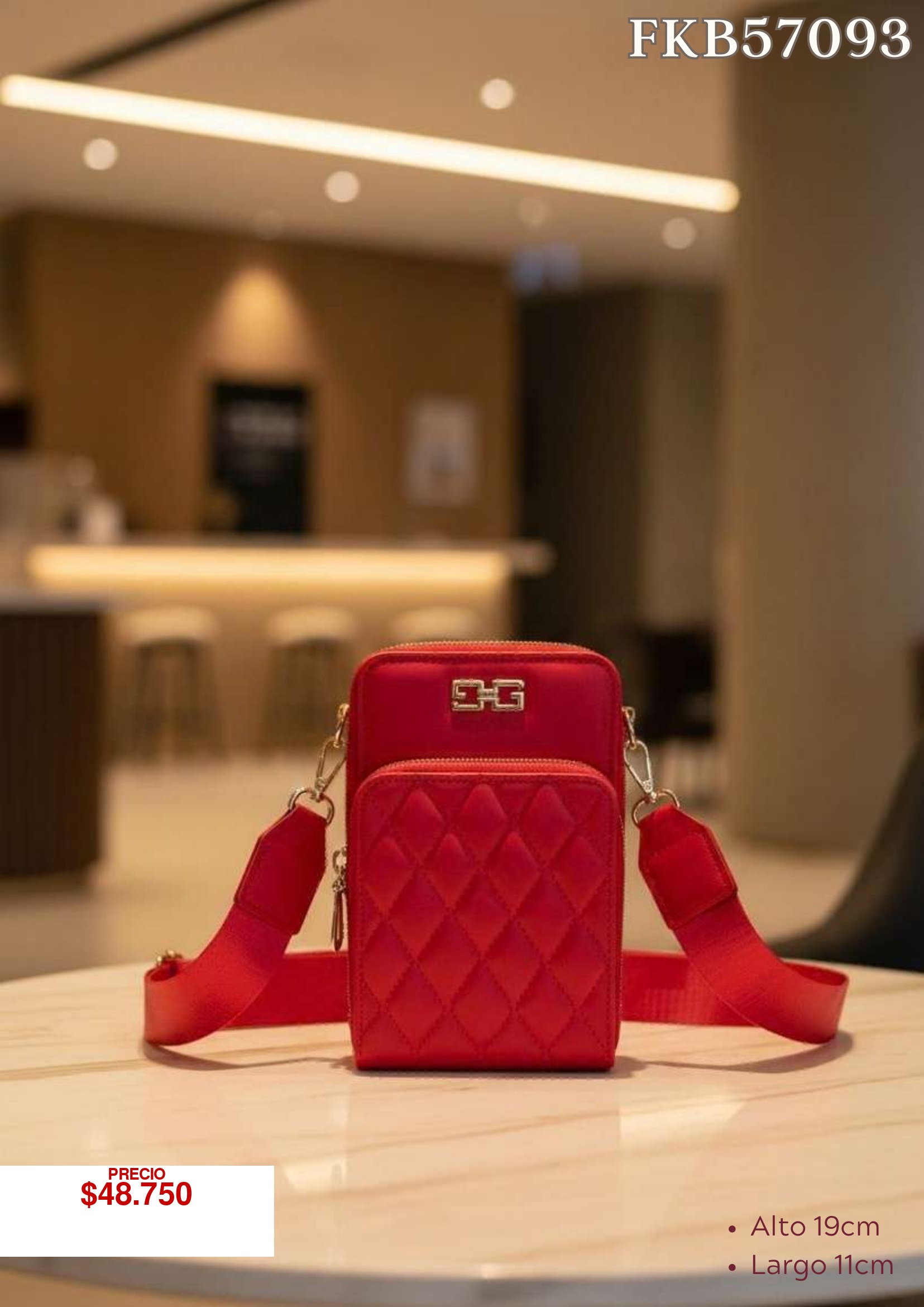 Bolso Cruzado Rojo