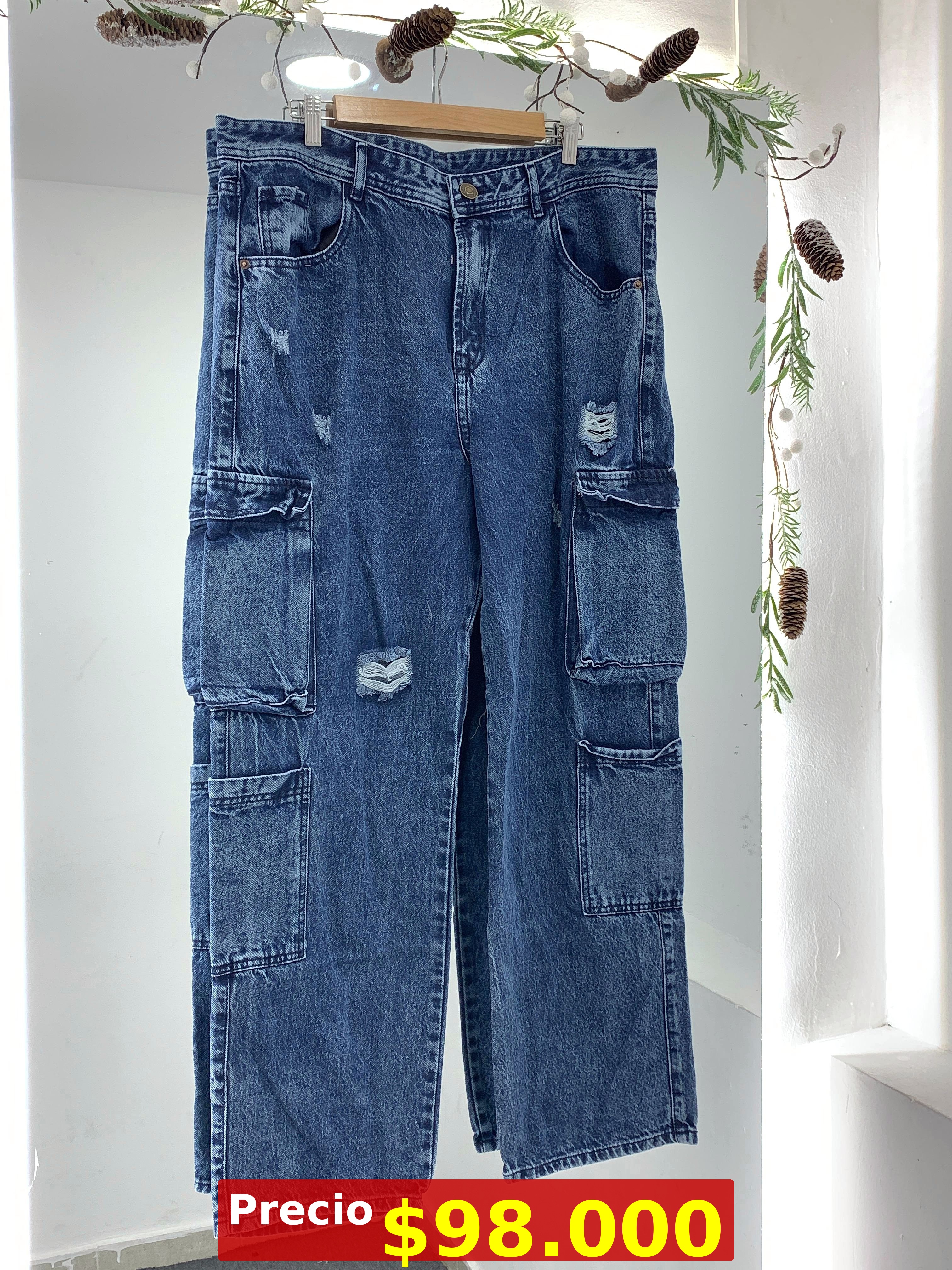 Jeans Cargo Rasgados
