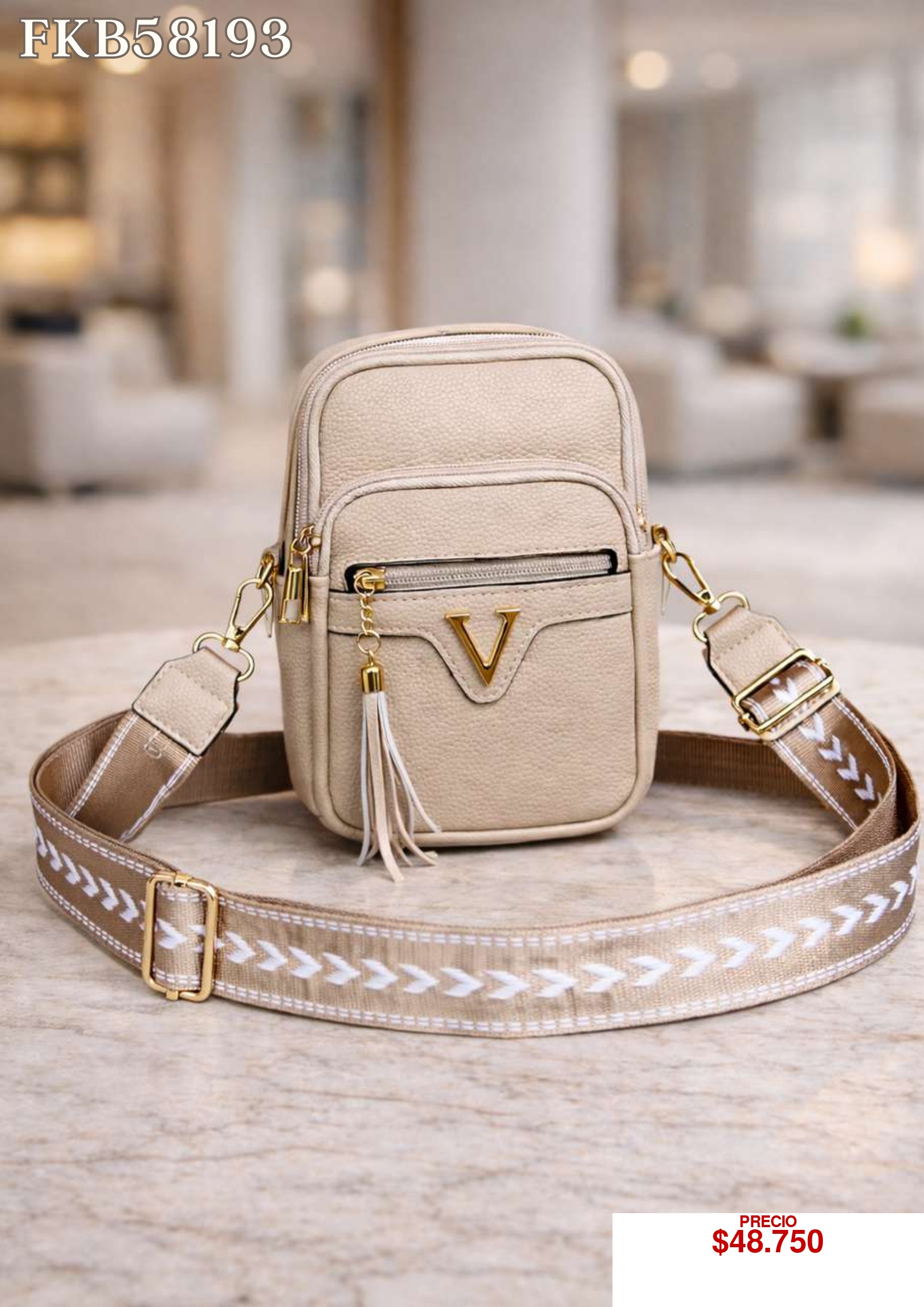 Bolso Bandolera Beige