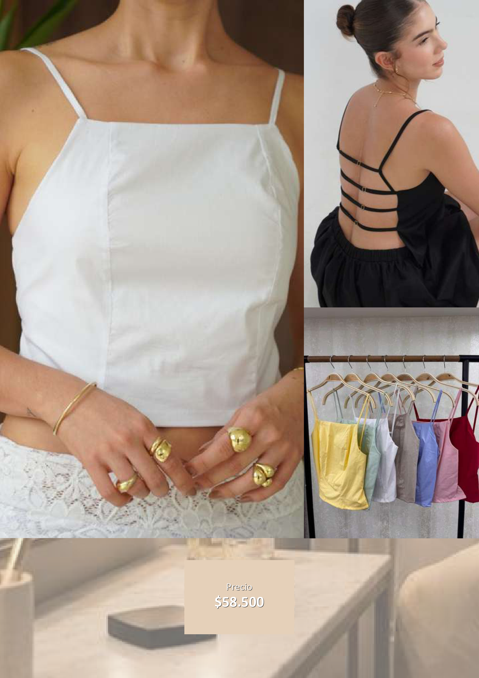 Top de tirantes minimalista