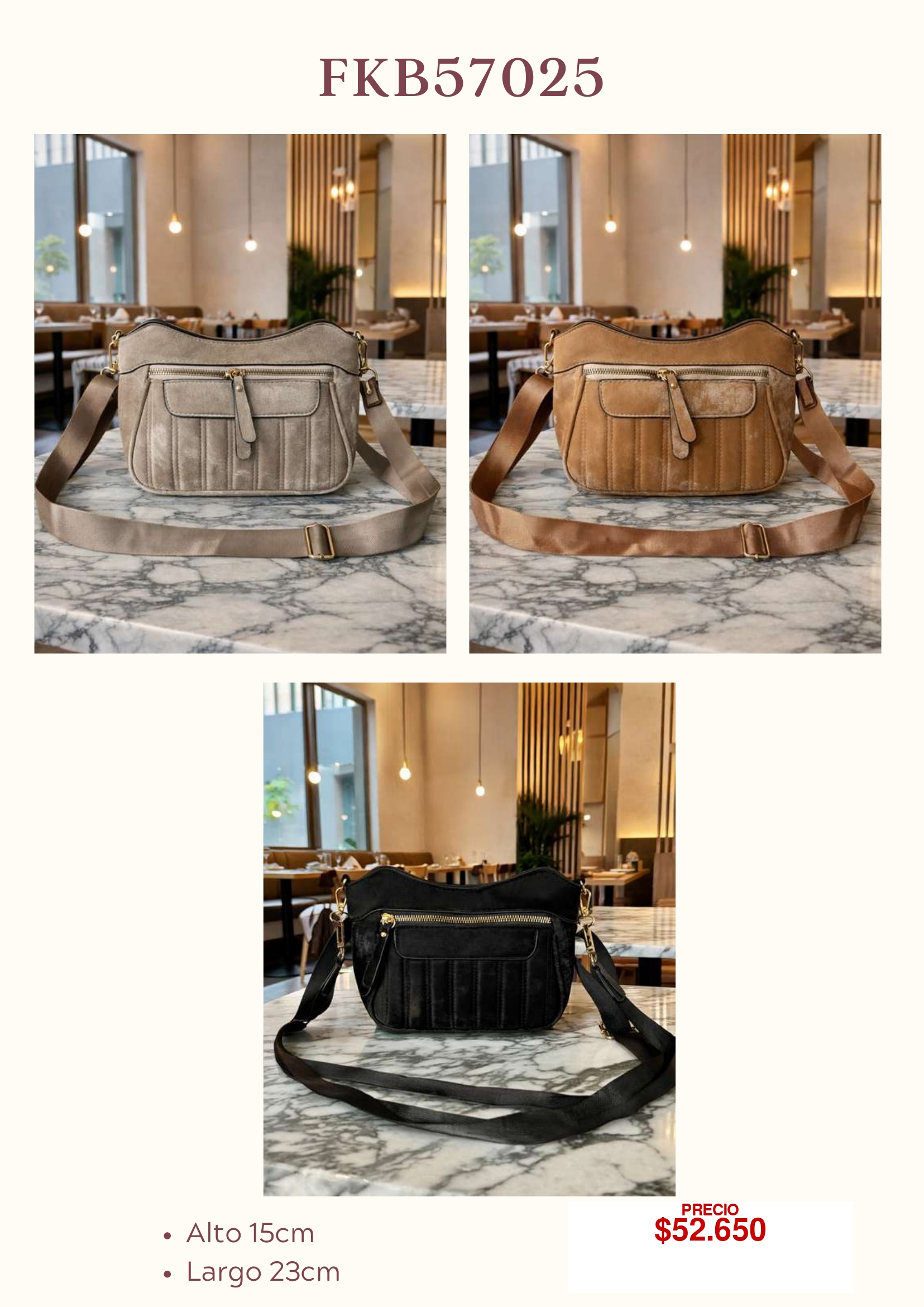 Bolso tipo crossbody FKB57025