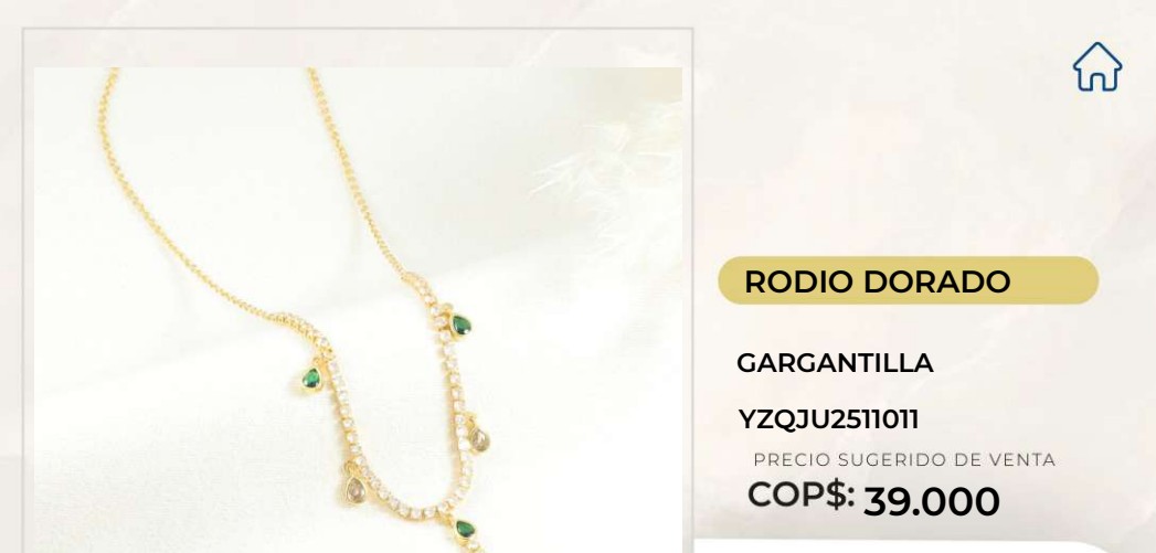 Gargantilla Rodio Dorado