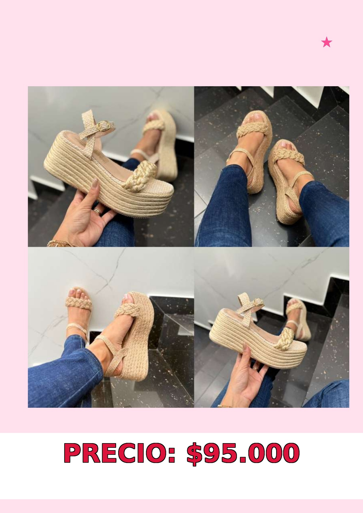 Sandalias plataforma yute