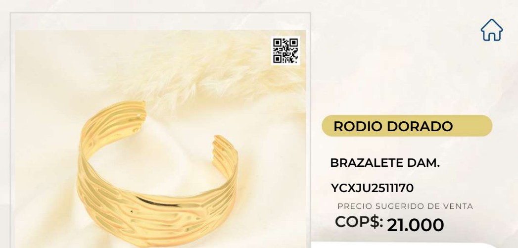 Brazalete Rodio Dorado