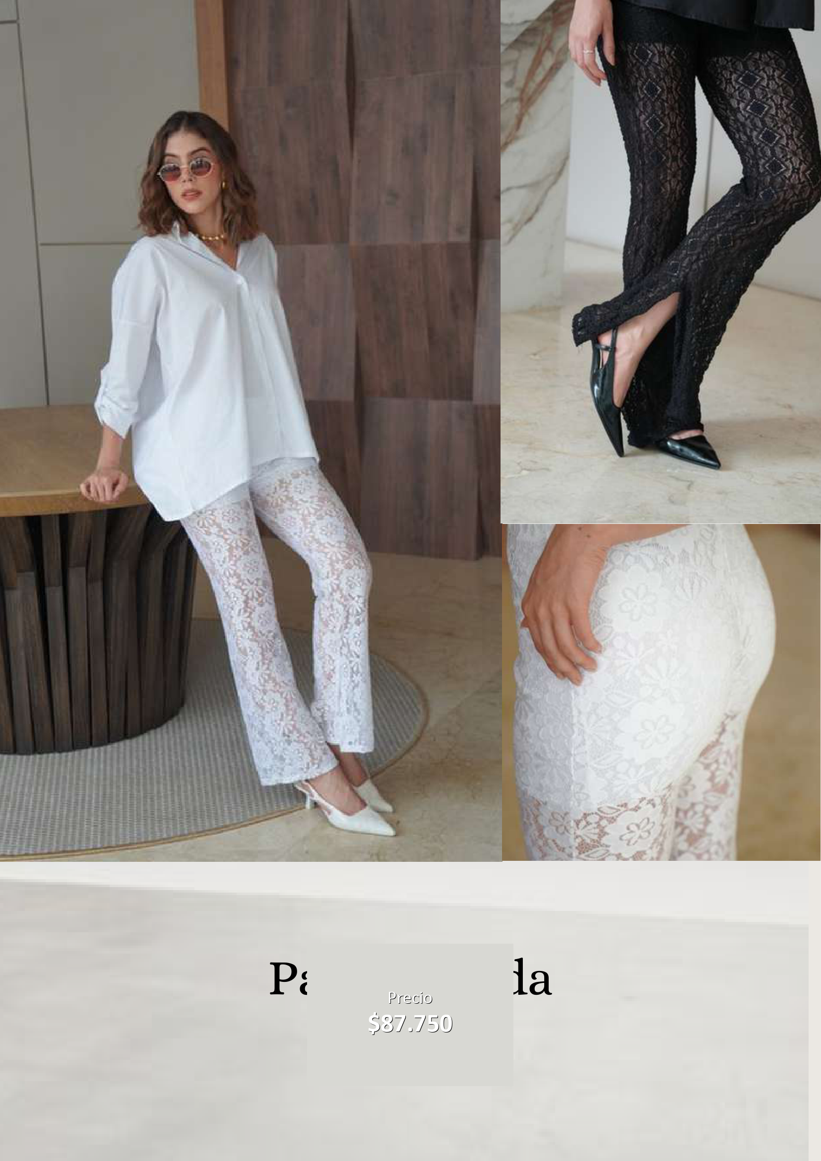 Pantalón de encaje