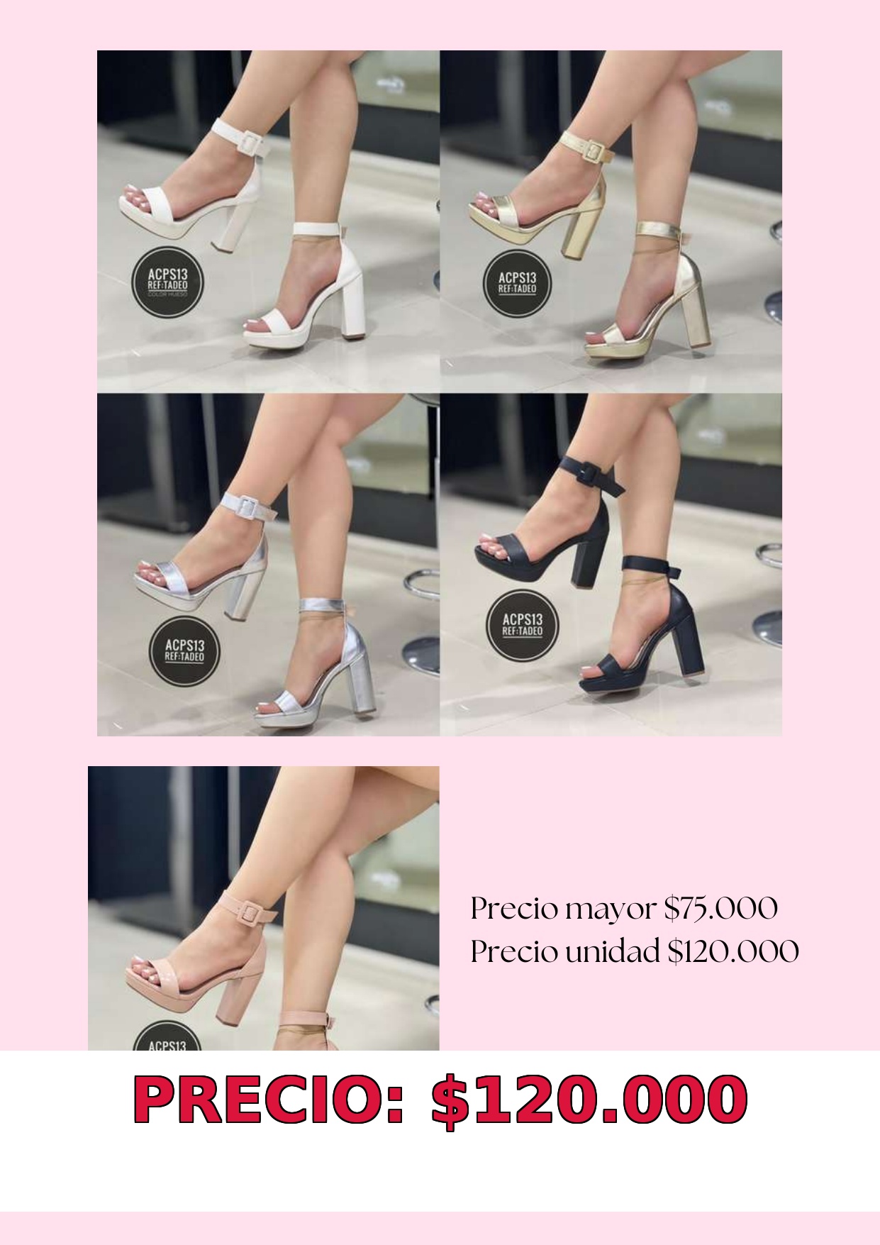 Sandalias de tacón alto para mujer