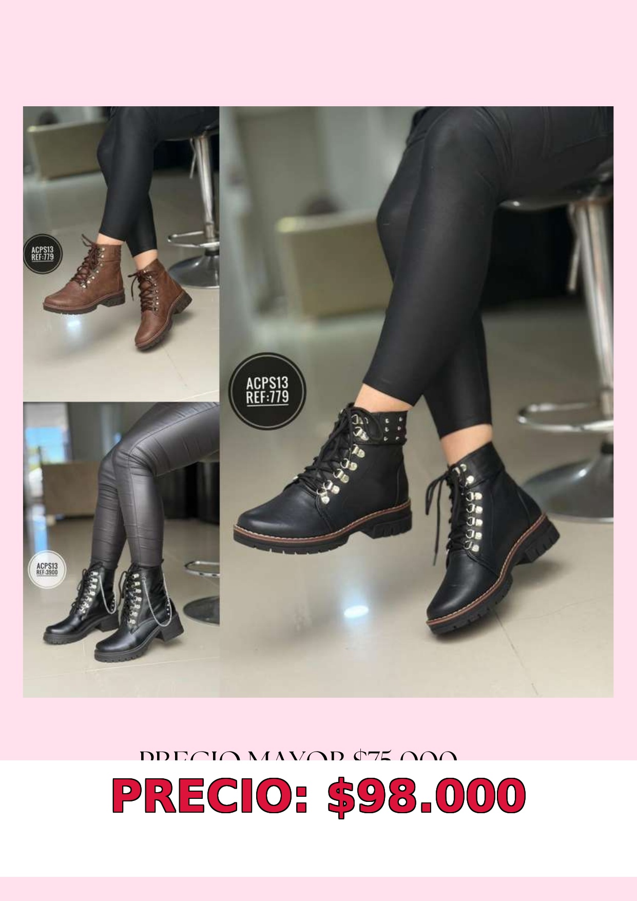 Botines de Cuero para Mujer