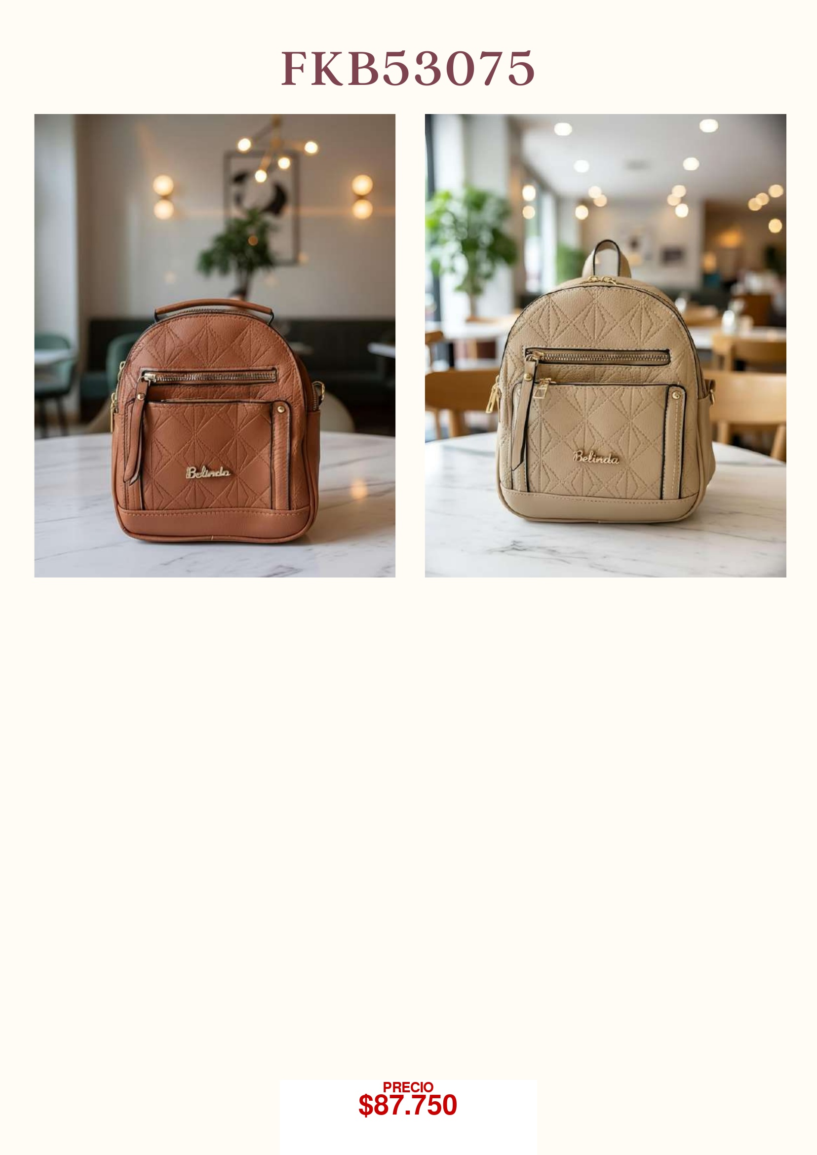 Mochila casual de cuero