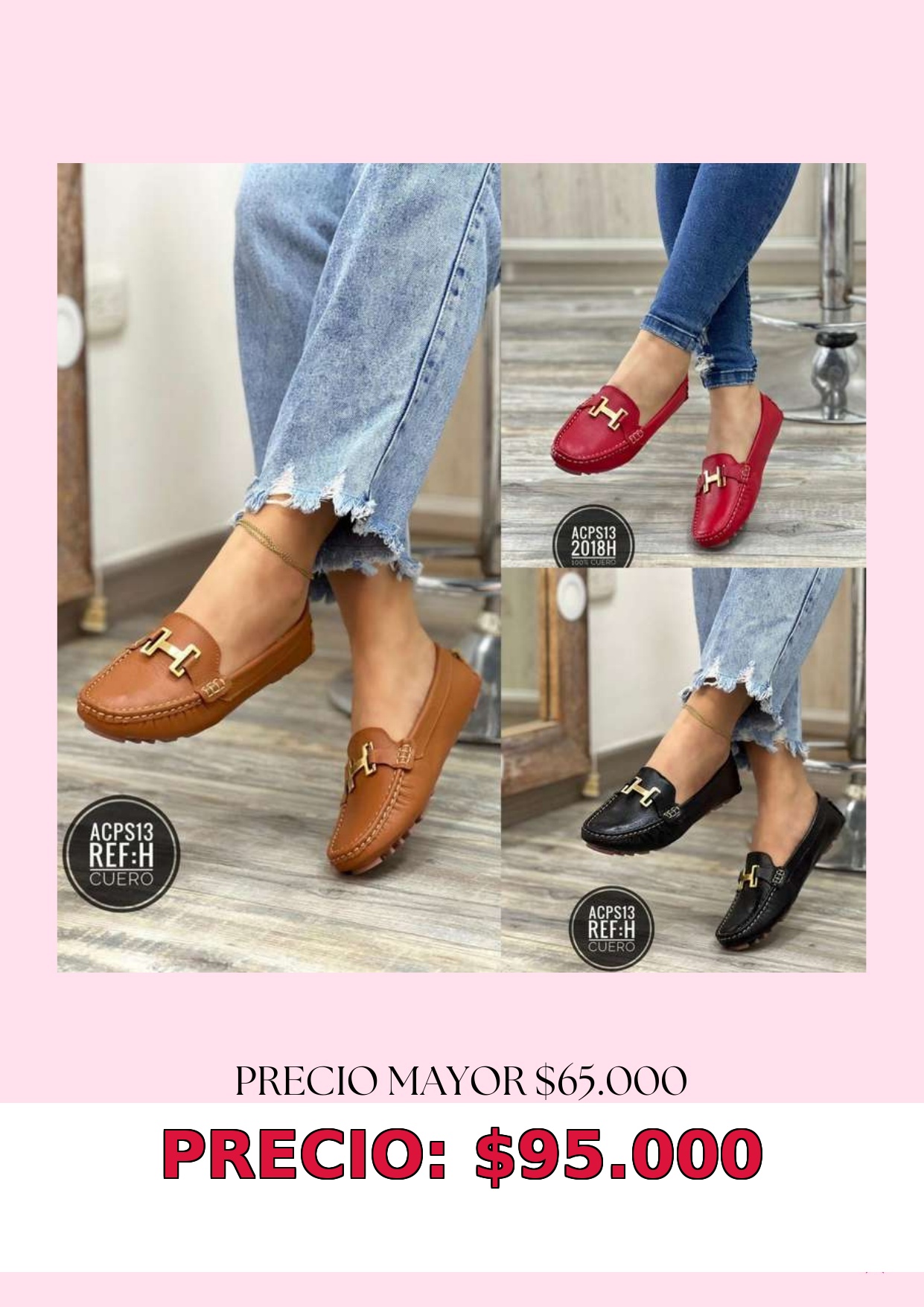Mocasines de Cuero Mujer