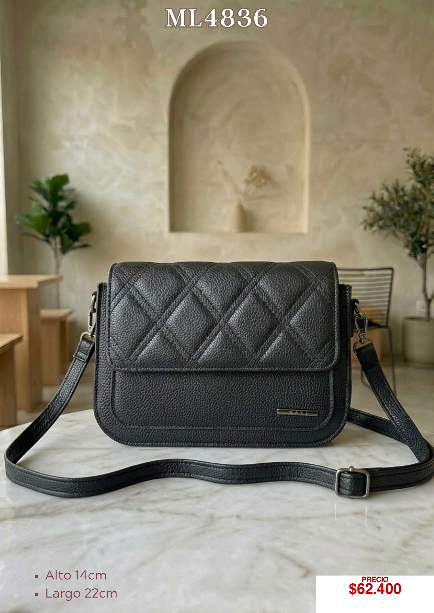 Bolso cruzado negro