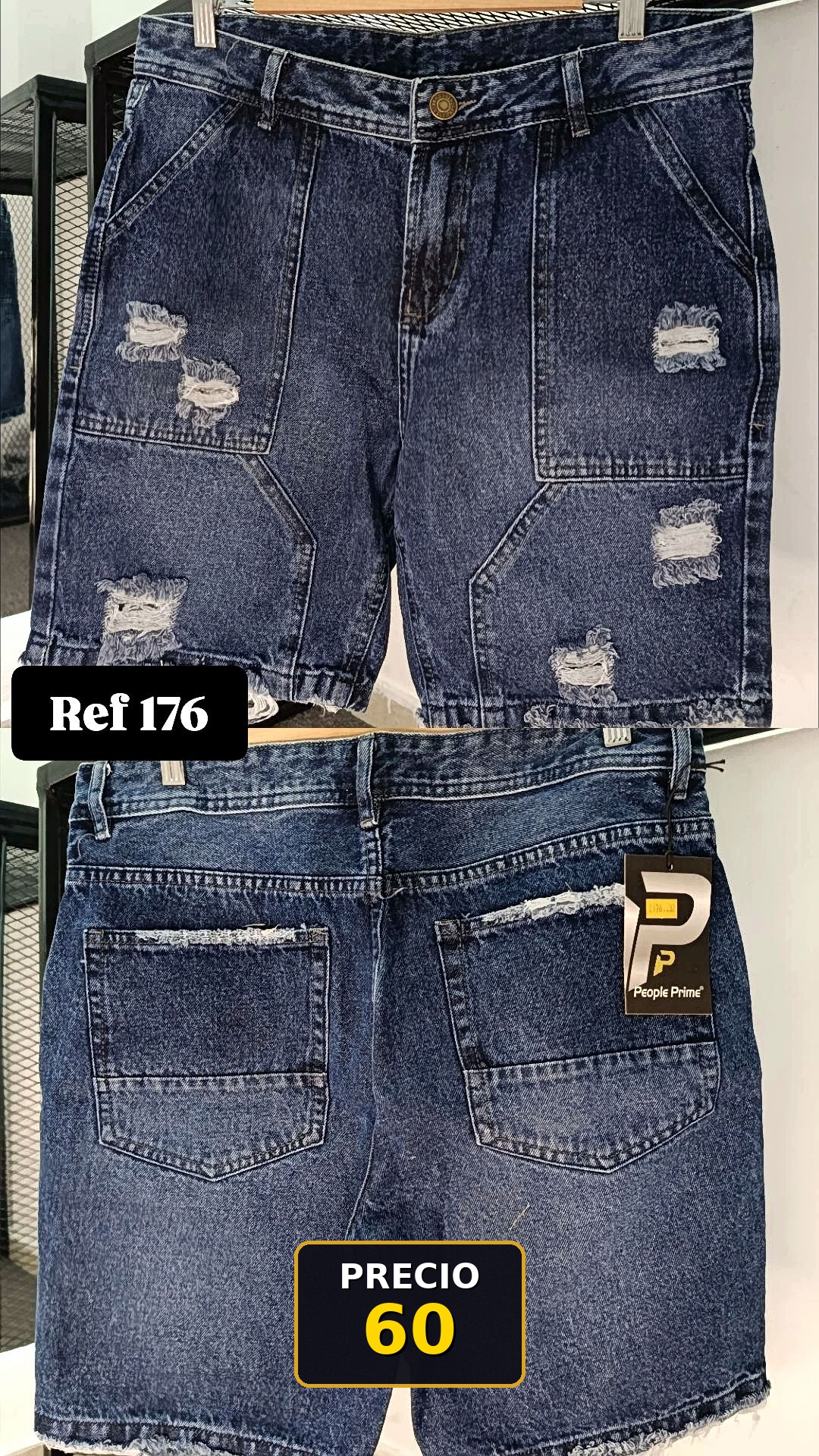 Bermuda Denim Rasgada