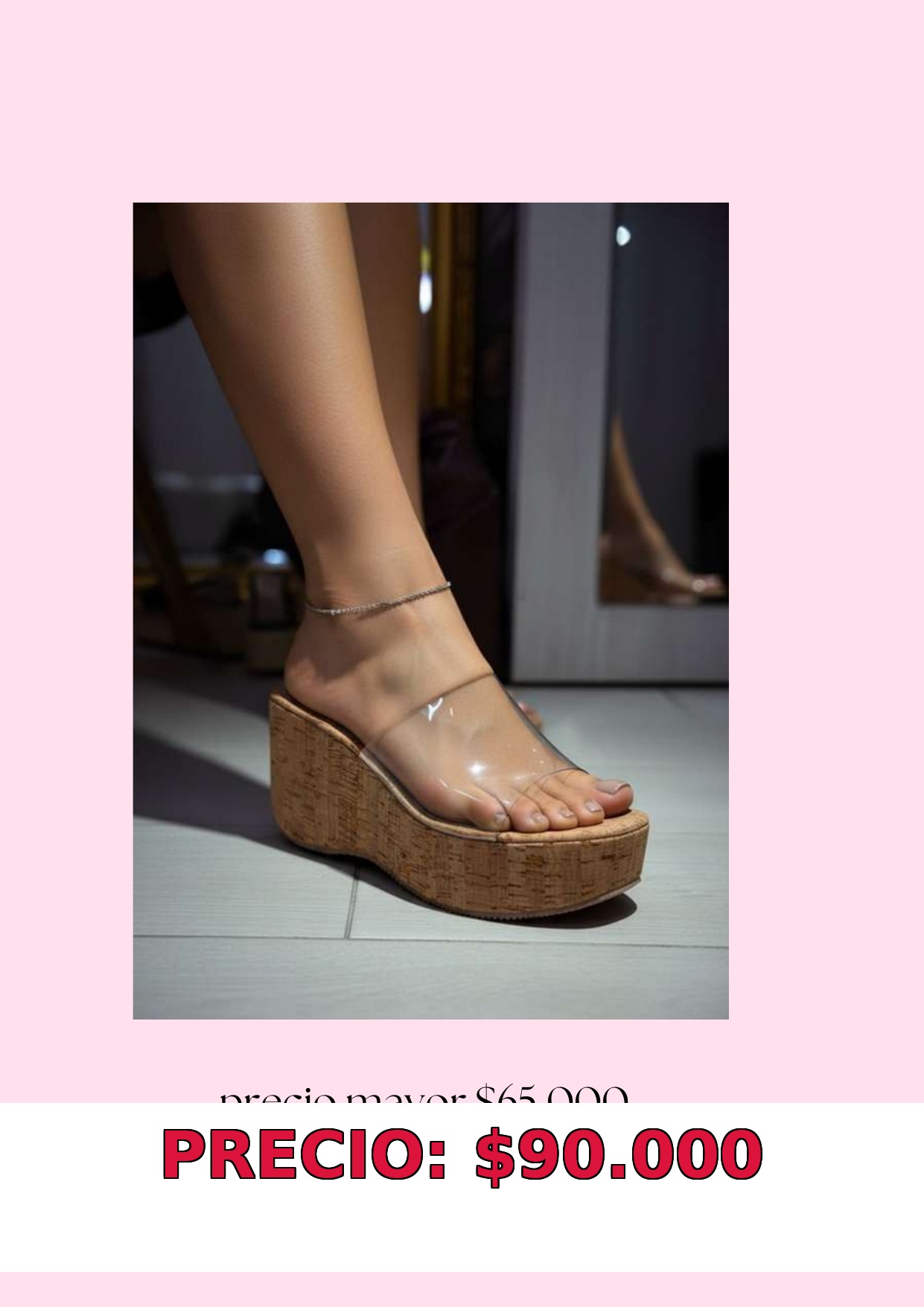 Sandalias Plataforma Transparente
